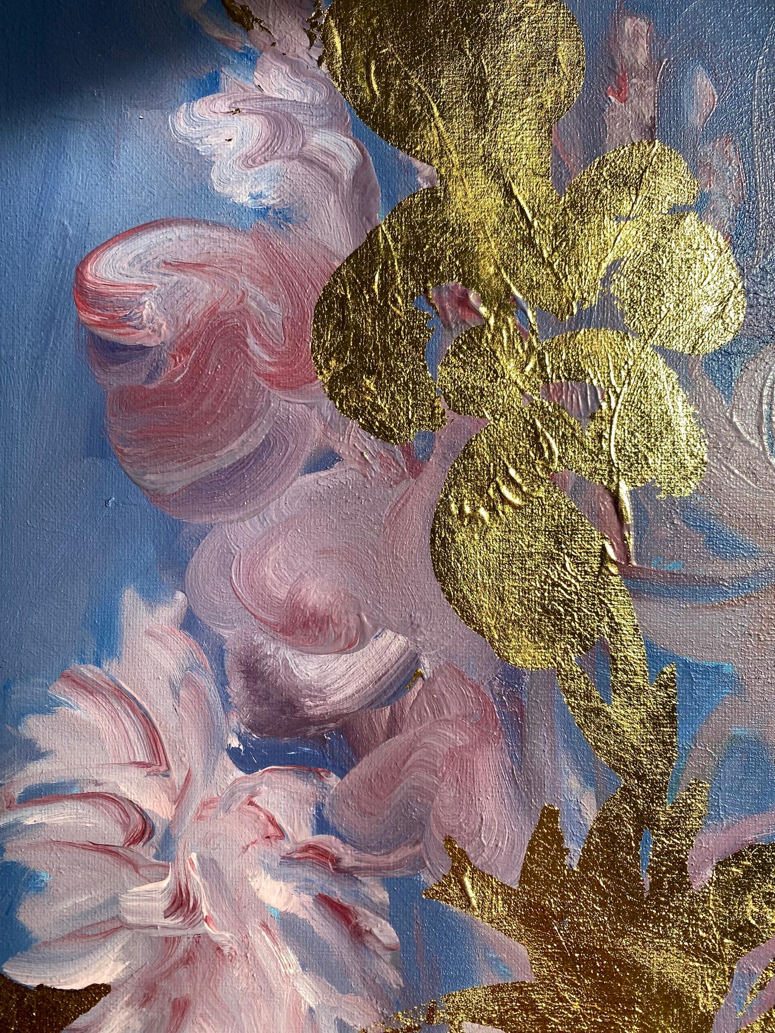 Original Quadriptych-Sunlit Series-British Awarded Artist-Gold Leaf with Oil 16