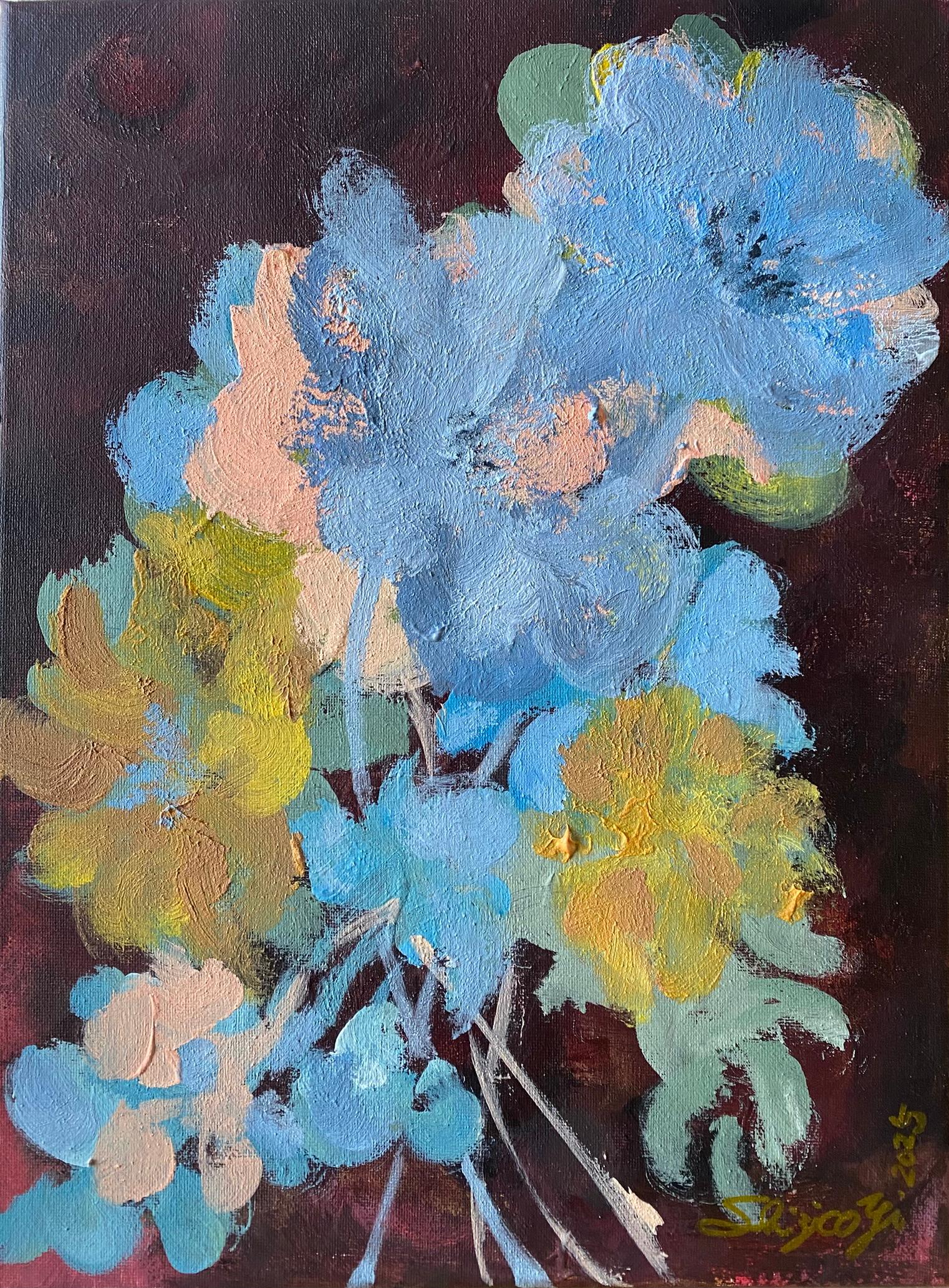 Quartetto originale di Jardin d'Hiver--Impasto-British Awarded Artist-Impression - Painting Impressionismo astratto di Shizico Yi