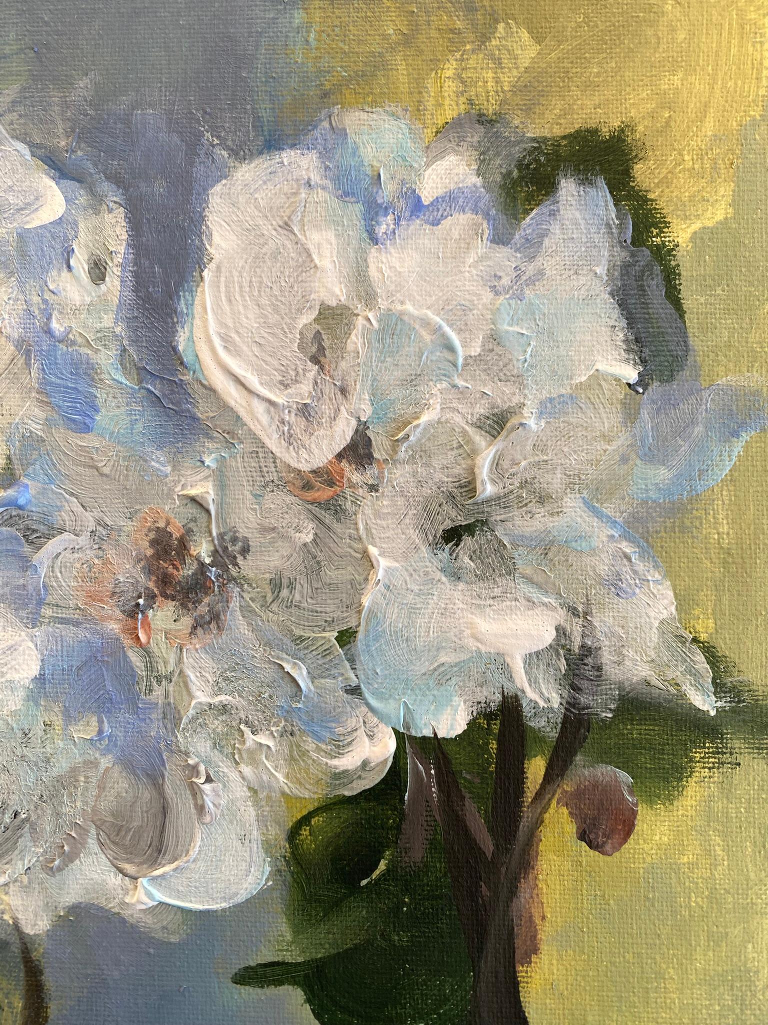 Original-Rosarium-La Vie en Rose: Sommerblüten-Serie-British Awarded Artist (Abstrakter Impressionismus), Painting, von Shizico Yi