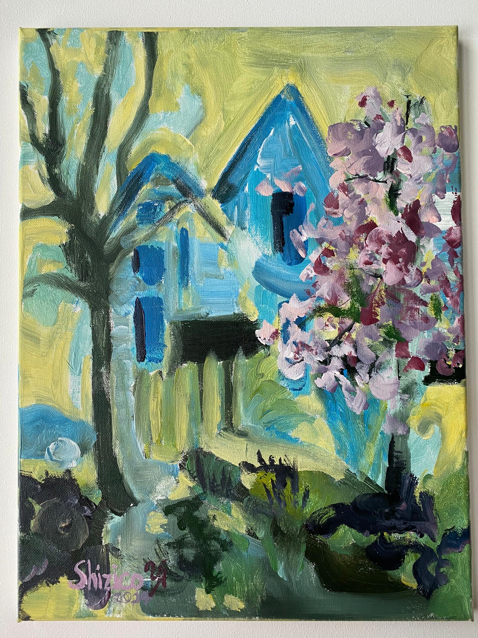Dúos de primavera-Serie original de 8-Artista británico galardonado-Paisaje abstracto-Oleo en venta 8