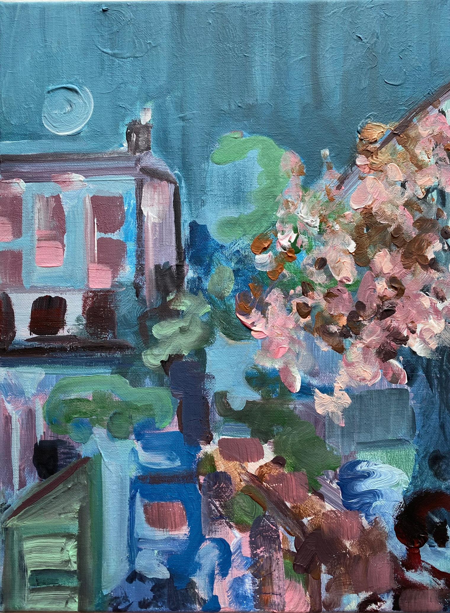 Dúos de primavera-Serie original de 8-Artista británico galardonado-Paisaje abstracto-Oleo en venta 11