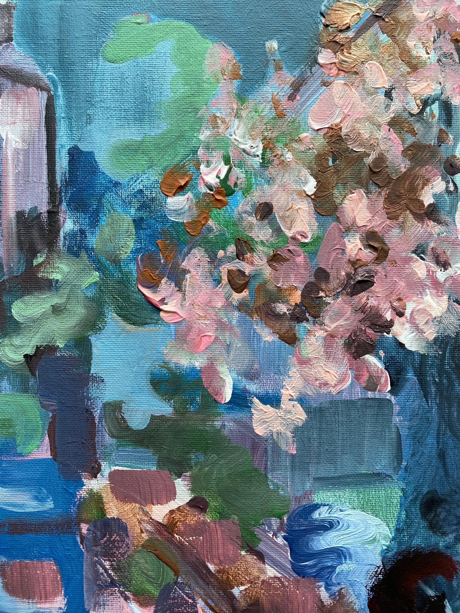 Dúos de primavera-Serie original de 8-Artista británico galardonado-Paisaje abstracto-Oleo en venta 15