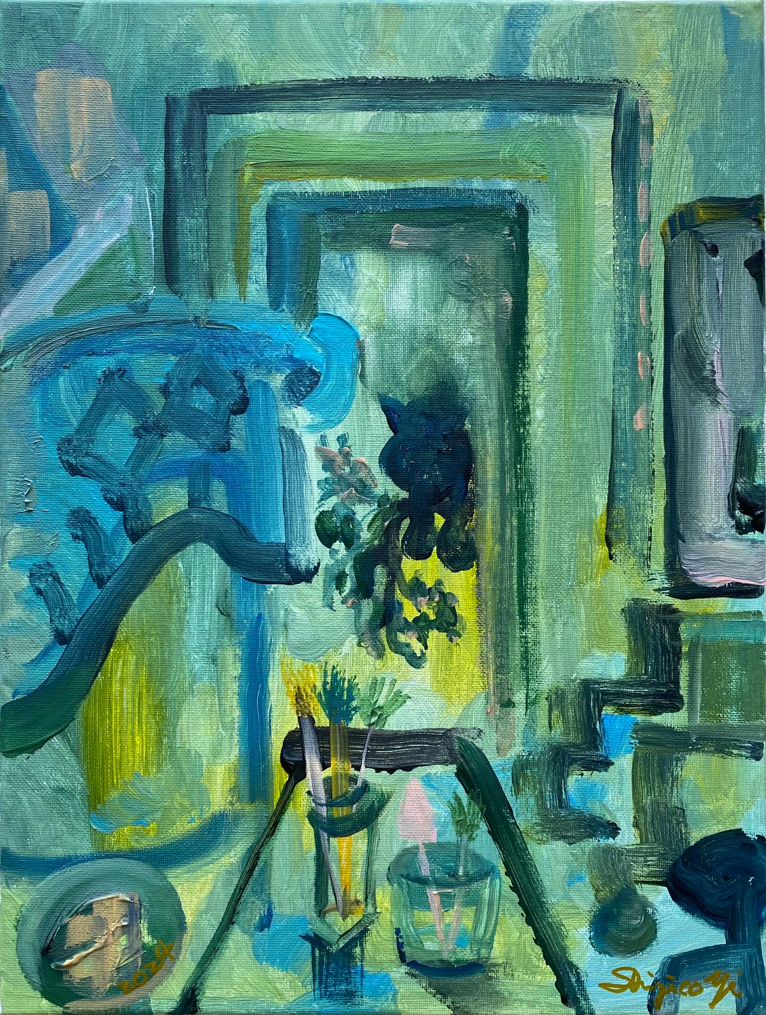 Dúos de primavera-Serie original de 8-Artista británico galardonado-Paisaje abstracto-Oleo en venta 6