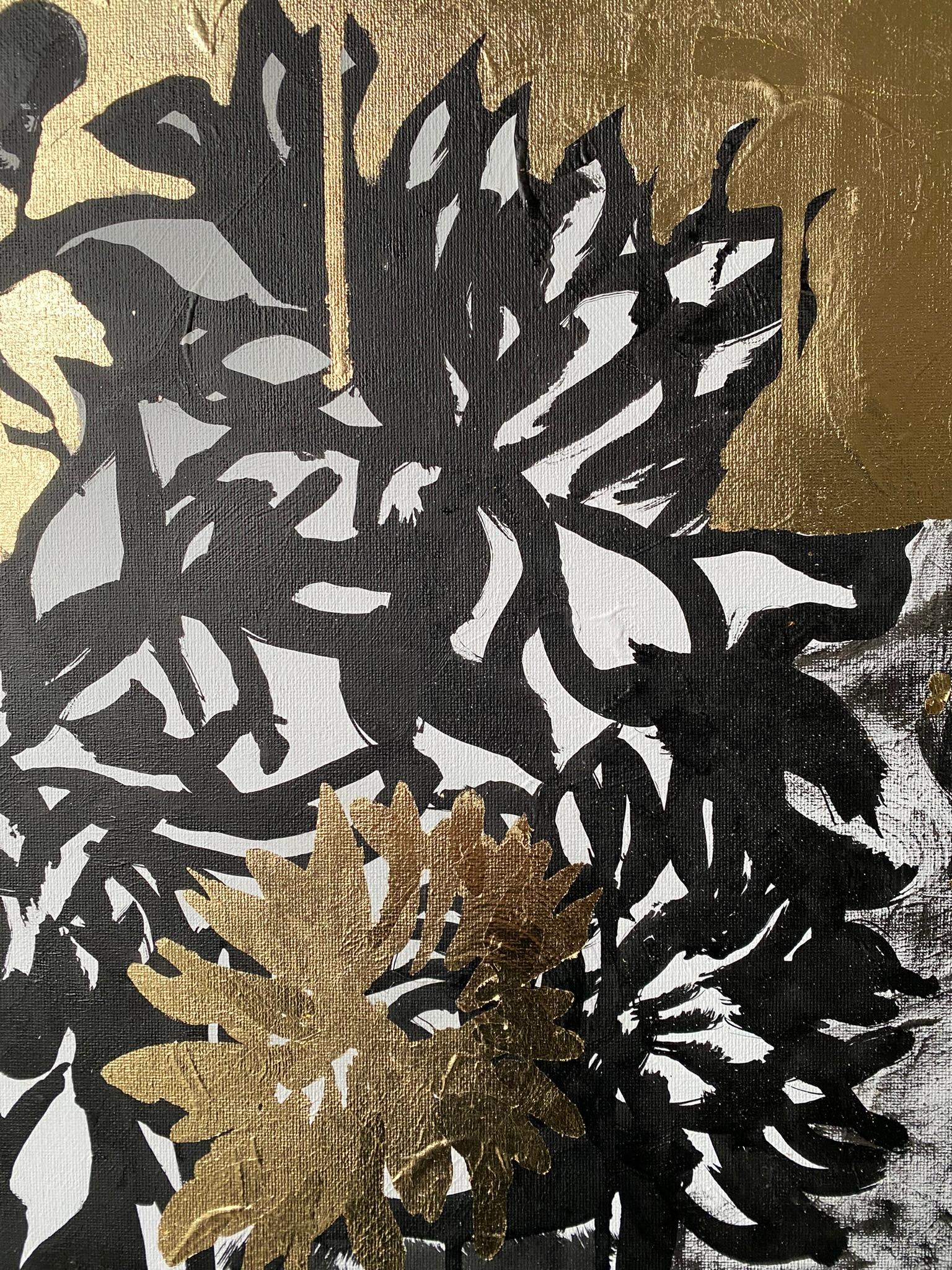 Set originale-Nostalgia-British Awarded-Inchiostro a foglia d'oro su tela-DrawingTimeSeries in vendita 5