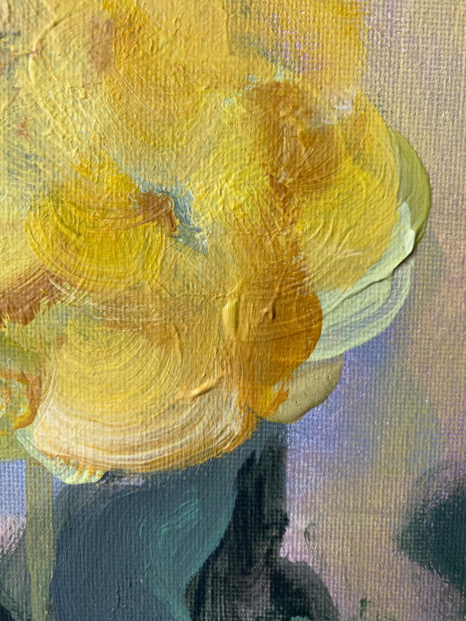 Set originale di 2-La Vie en Rose-Olio-Premio Britannico Artista-Rasariano-Rosa Inglese 6