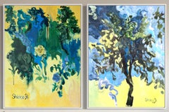 Conjunto original de 2-Large-Floraciones de verano-Colección de exposiciones premiadas en el Reino Unido