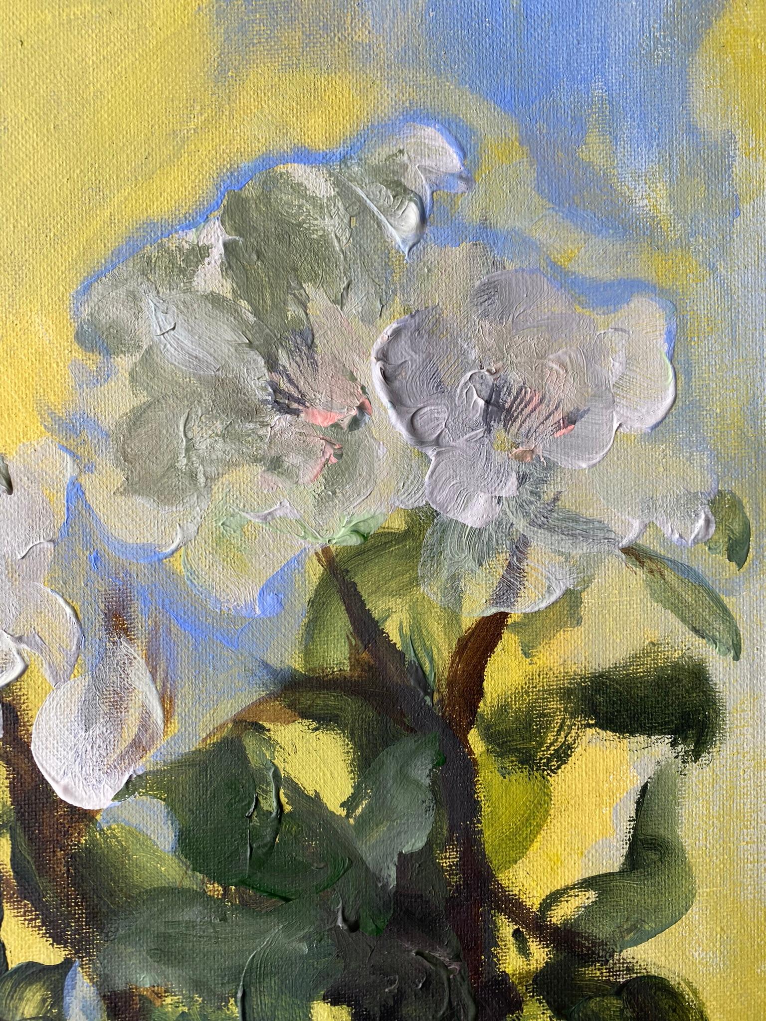 Conjunto original de 2-The Rosarian-Escuela Británica-Artista premiado-Expresión-Abstracto - Painting Expresionismo abstracto de Shizico Yi