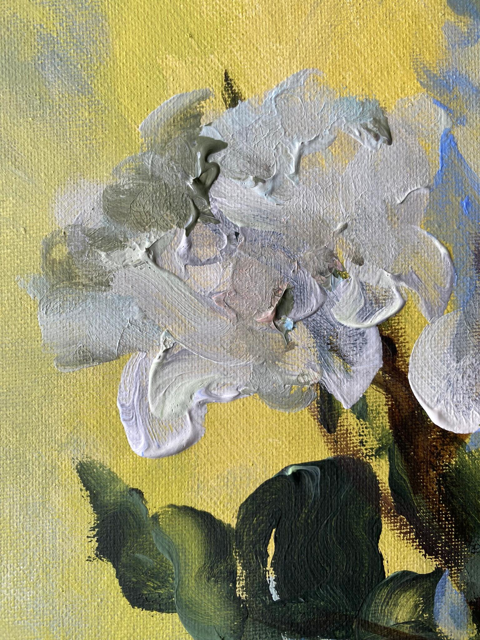 Conjunto original de 2-The Rosarian-Escuela Británica-Artista premiado-Expresión-Abstracto - Abstract Painting Gris de Shizico Yi