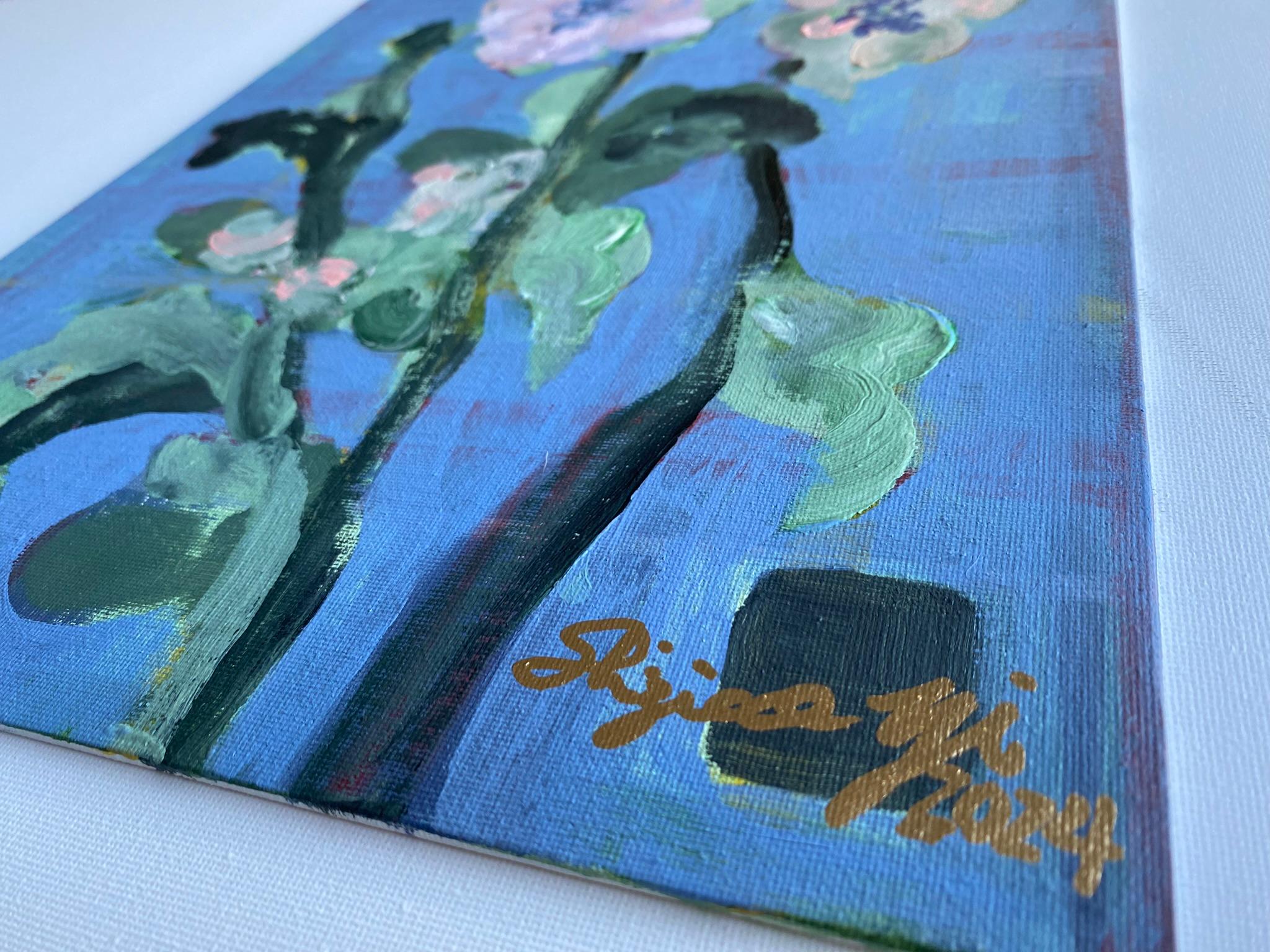 Original Set of 4-The Weaver-UK Awarded Artist-feat. Scottish Tartan andCamellia For Sale 14