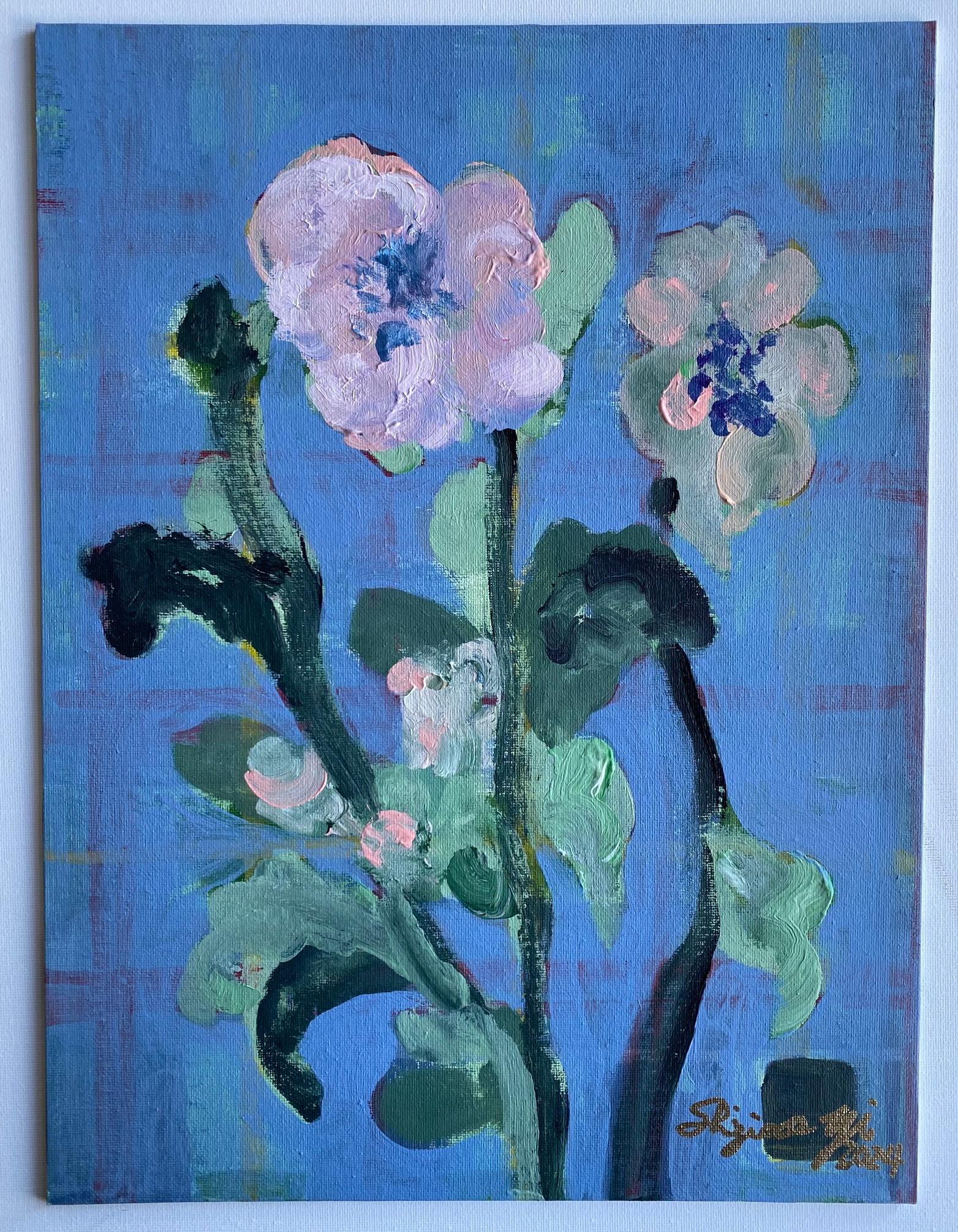 Original Set of 4-The Weaver-UK Awarded Artist-feat. Scottish Tartan andCamellia For Sale 2