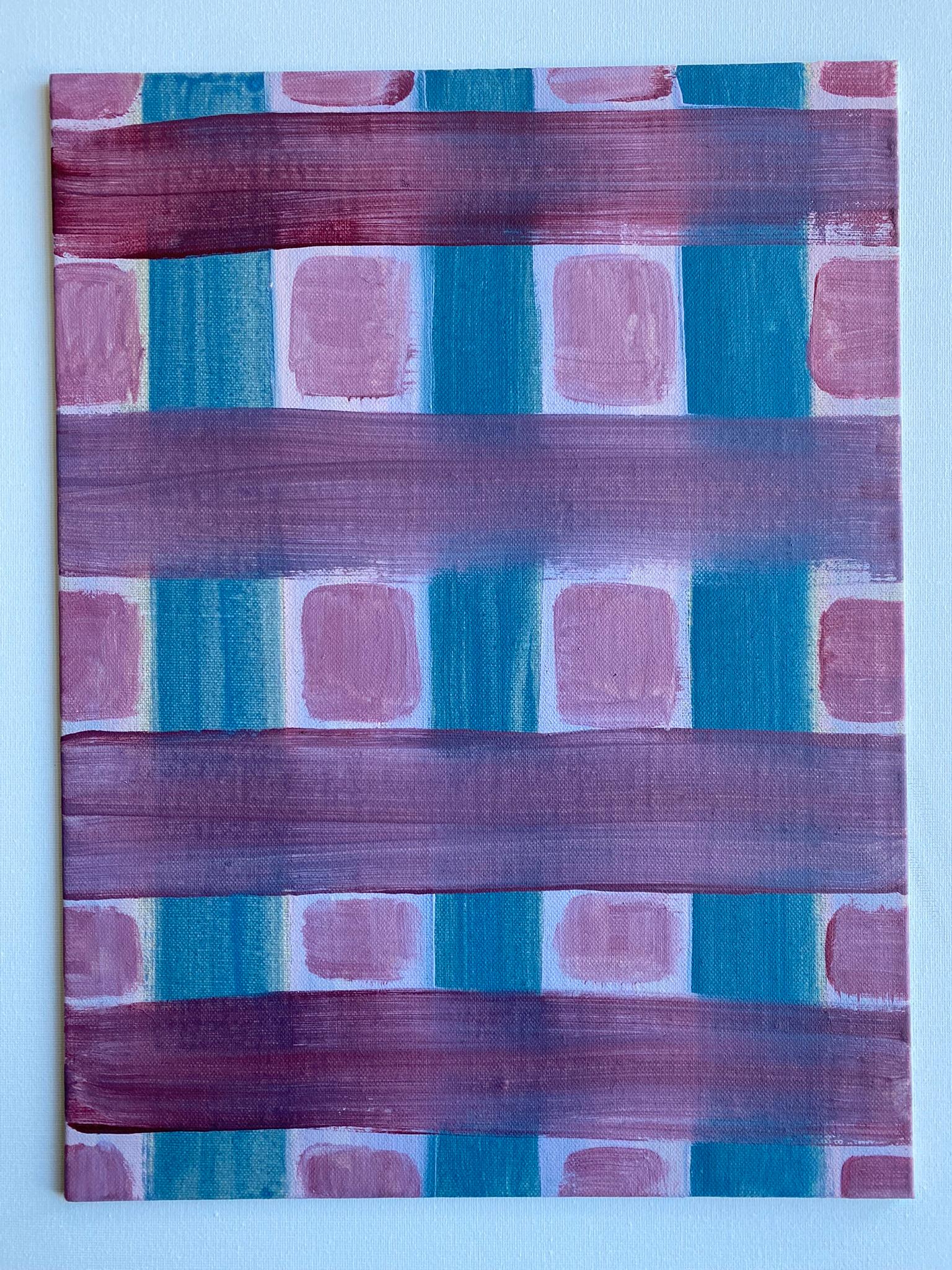 Original Set of 4-The Weaver-UK Awarded Artist-feat. Scottish Tartan andCamellia For Sale 3