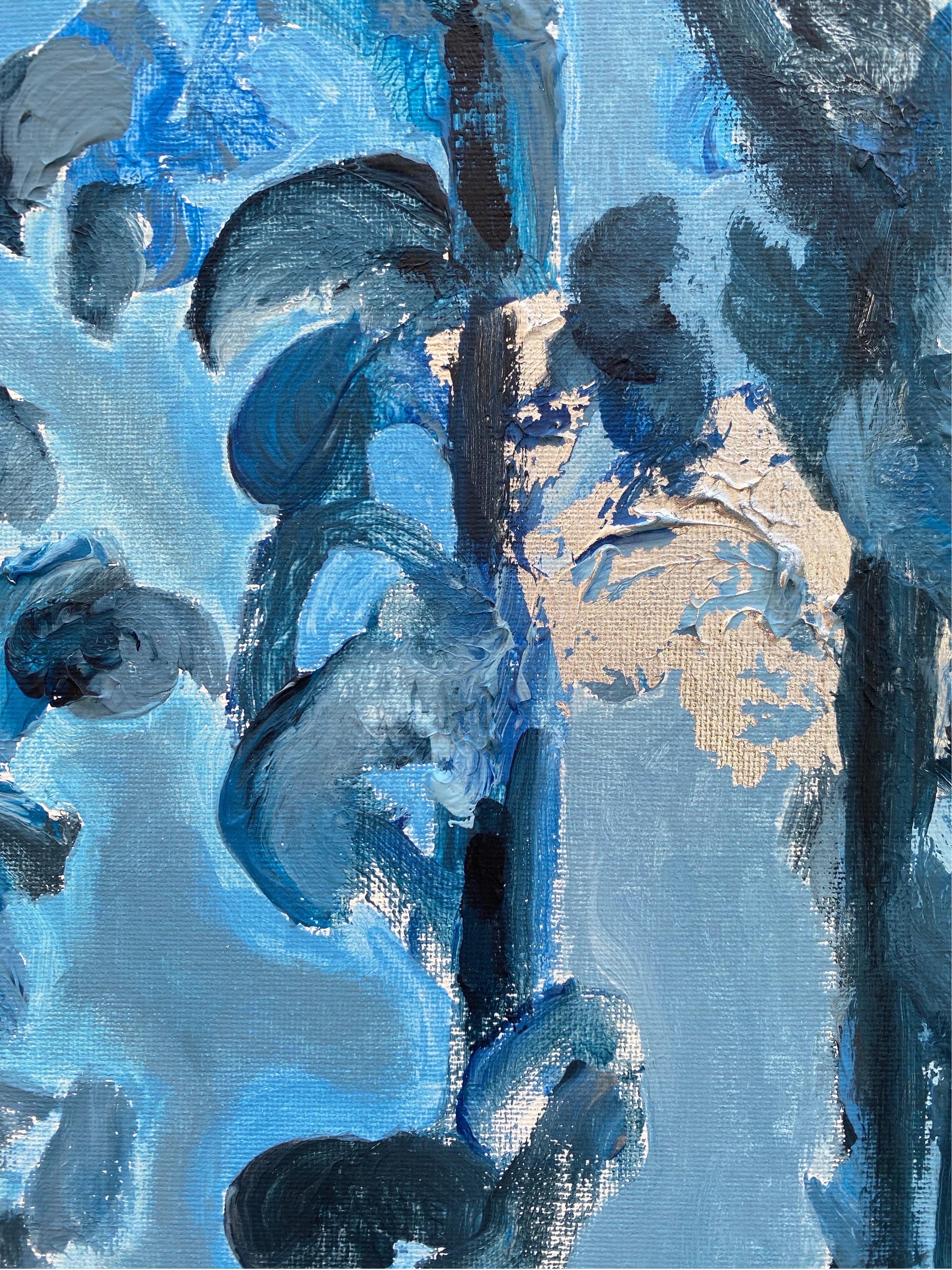 Conjunto original Serie azul primaria-Gato de verano-Mariposa blanca-Artista británico premiado en venta 6
