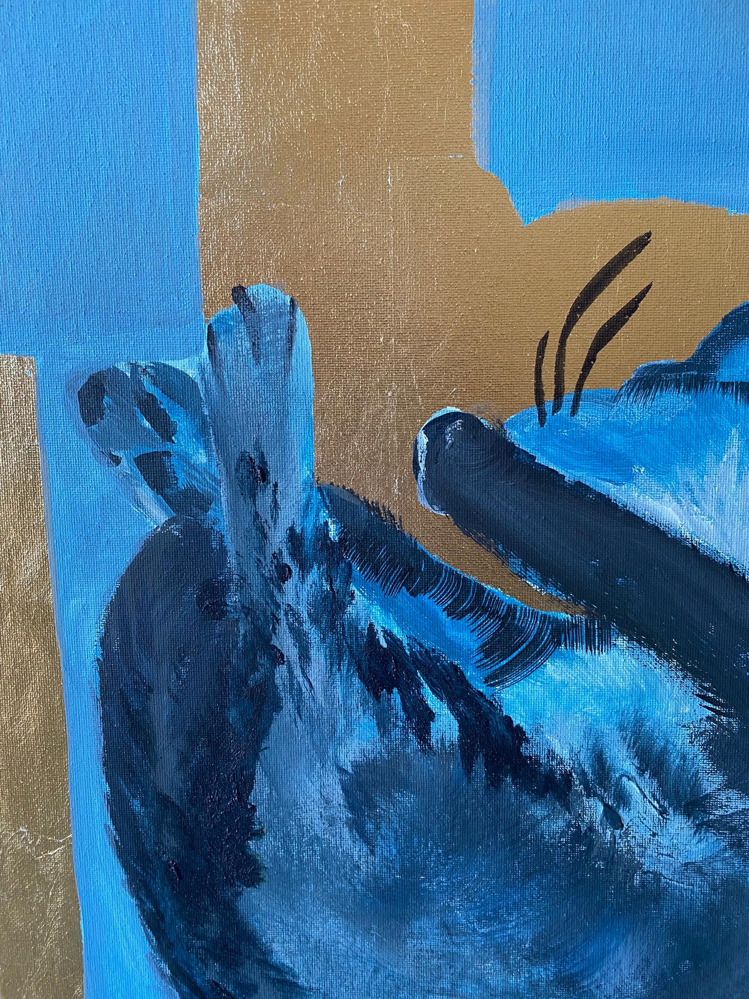 Conjunto original Serie azul primaria-Gato de verano-Mariposa blanca-Artista británico premiado en venta 12