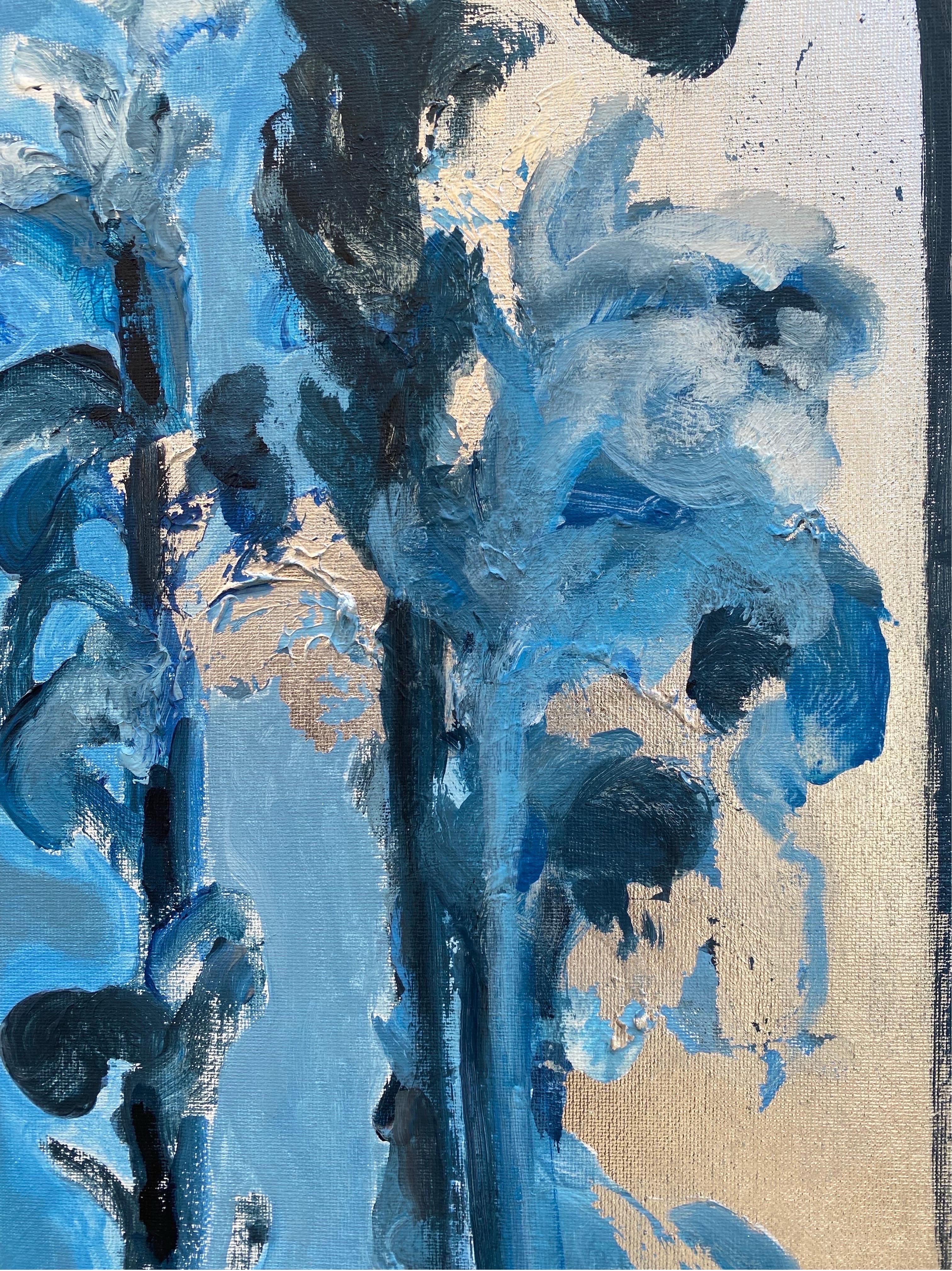 Conjunto original Serie azul primaria-Gato de verano-Mariposa blanca-Artista británico premiado en venta 1