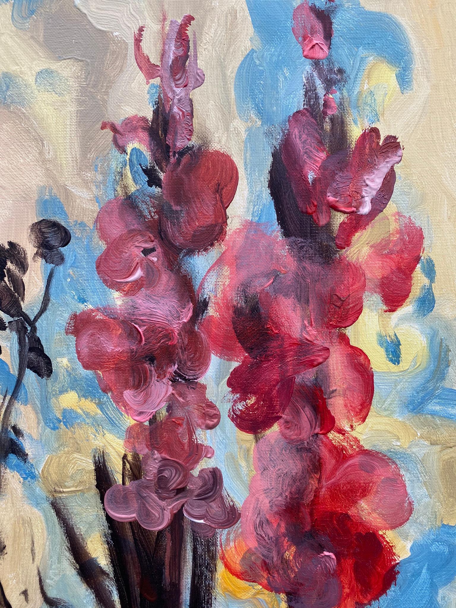 Original-Summer Bloom-Gladiolus Glow -UK Awarded Artist-Exhibition Collection 12