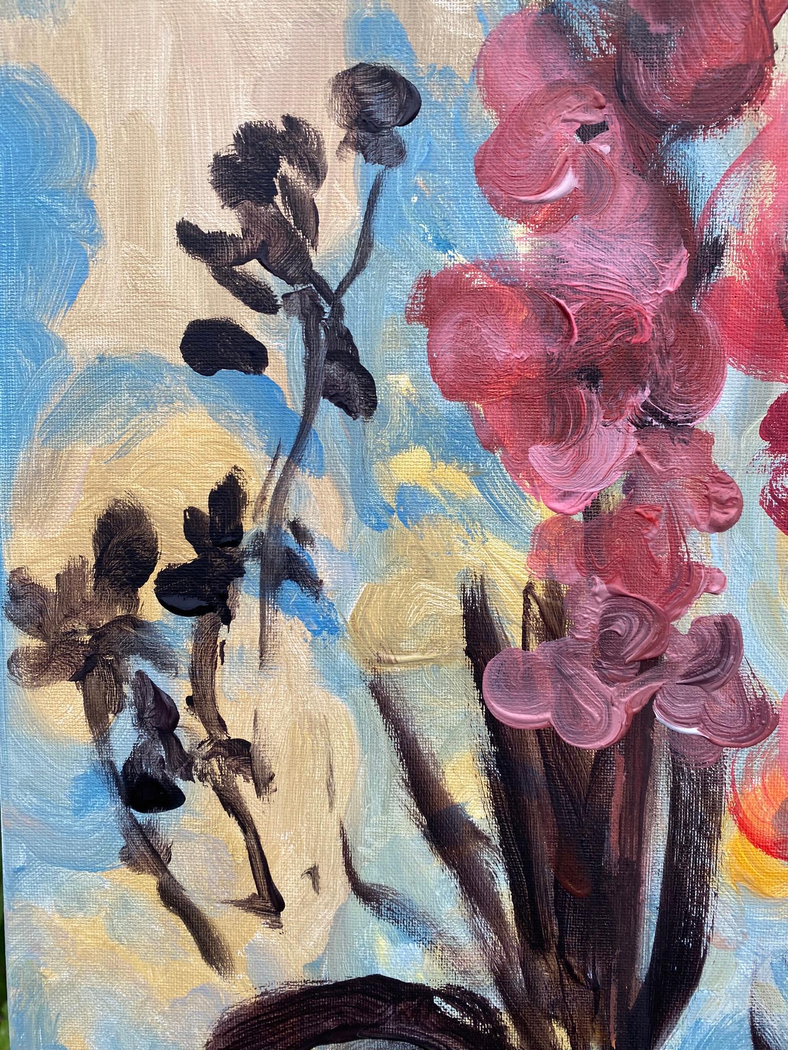 Original-Summer Bloom-Gladiolus Glow -UK Awarded Artist-Exhibition Collection 13