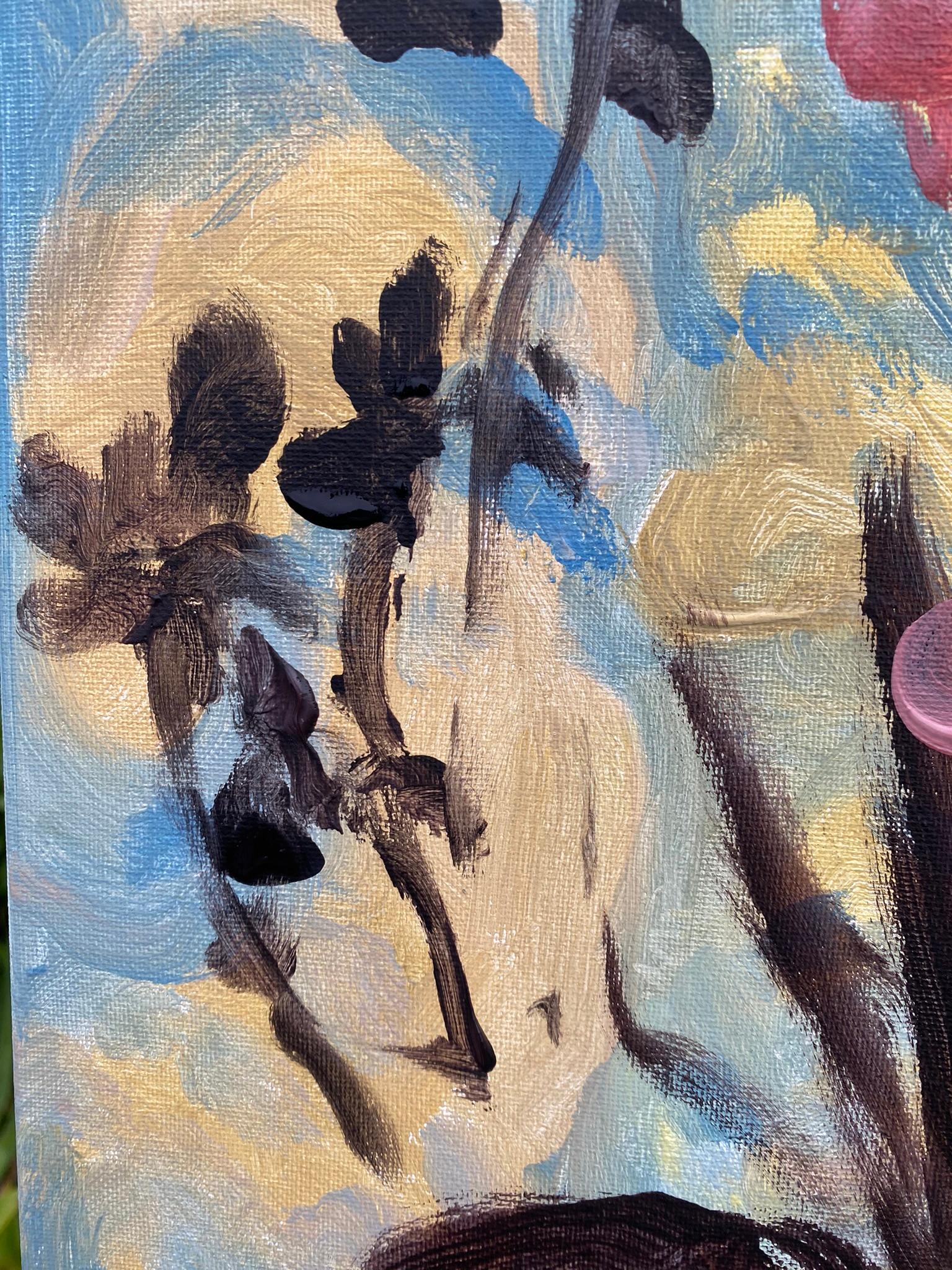 Original-Summer Bloom-Gladiolus Glow -UK Awarded Artist-Exhibition Collection 6