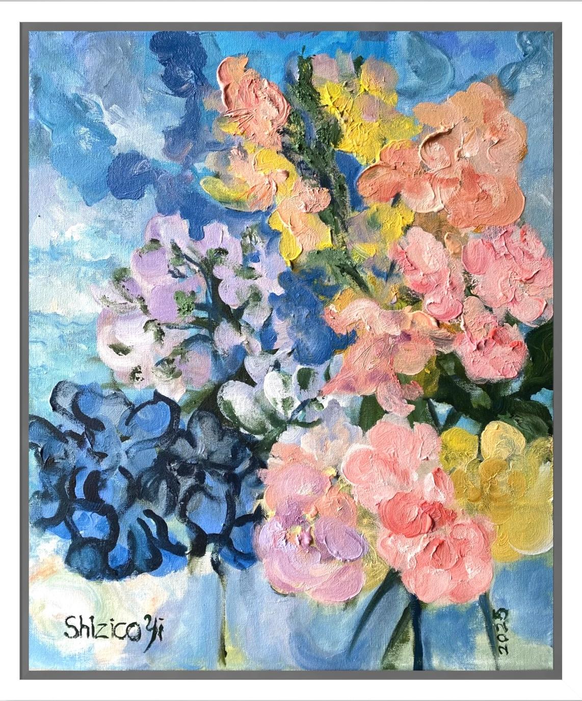 Original-Roses, Gladiolus, Hydrangeas-Summer Bloom Series-British Awarded Artist