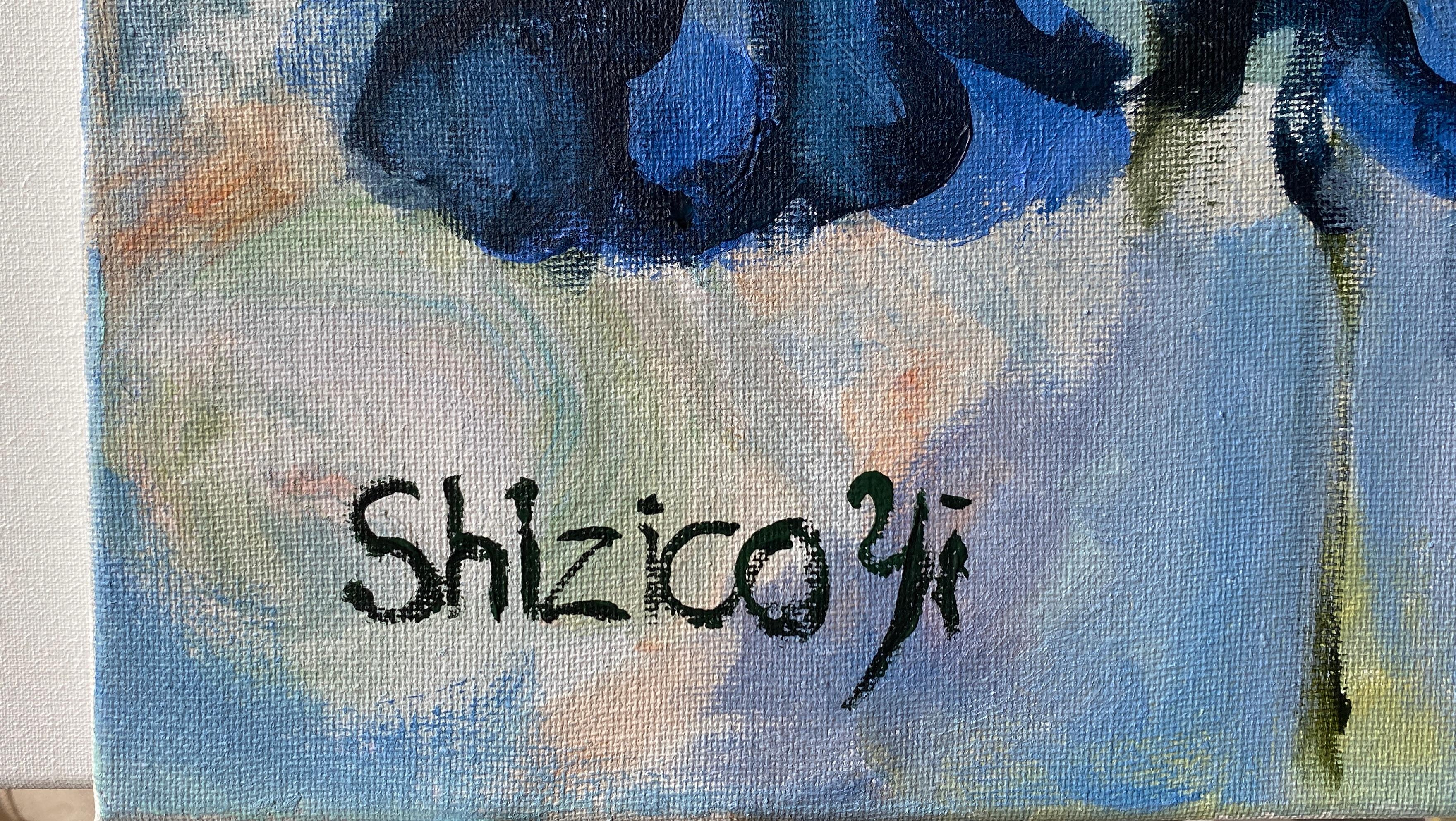 Originale-Summer Bloom Series-Artista britannico premiato-Impasto-oil-plein air garden in vendita 4