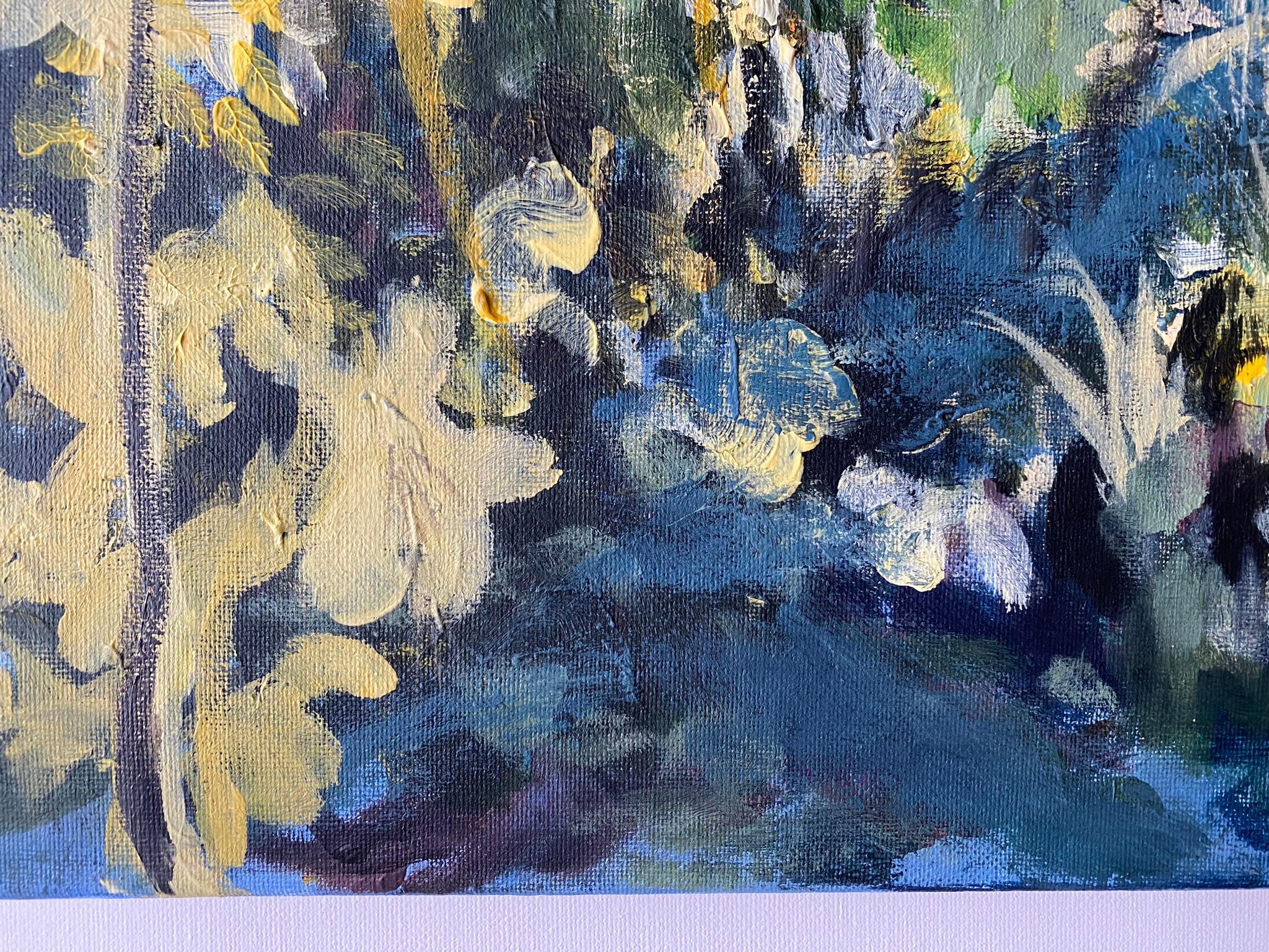 Original-Summer Night-British School-UK Awarded Artist-impresionista-abstracto en venta 12