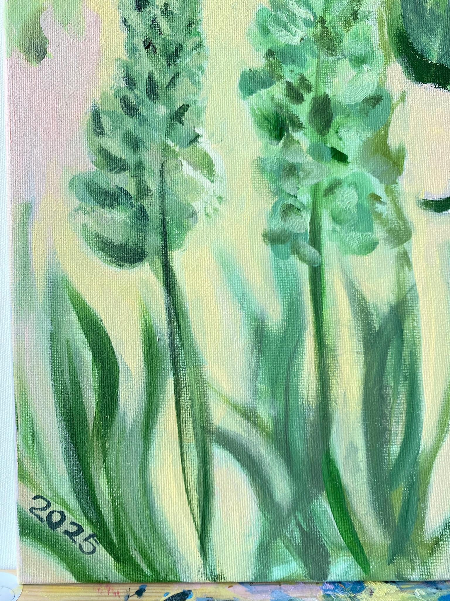 Original-Sommergrün-en plein air-British Awarded Artist-Fuchsschwänze und Lilien im Angebot 9