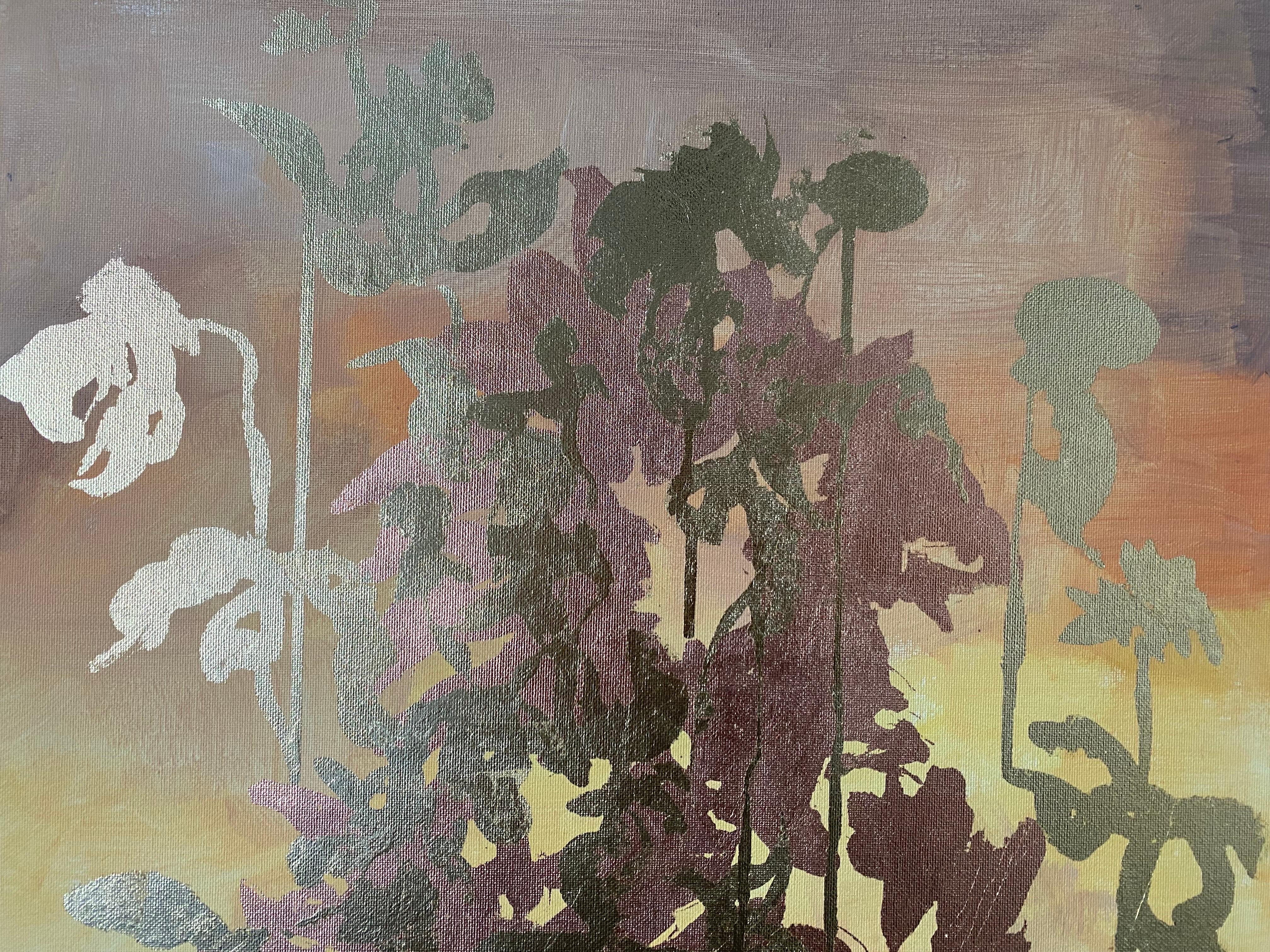 Original-Luz Solar-Primavera en Otoño-Expresión Abstracta-Hoja de Oro-Artista Premiado en el Reino Unido 12