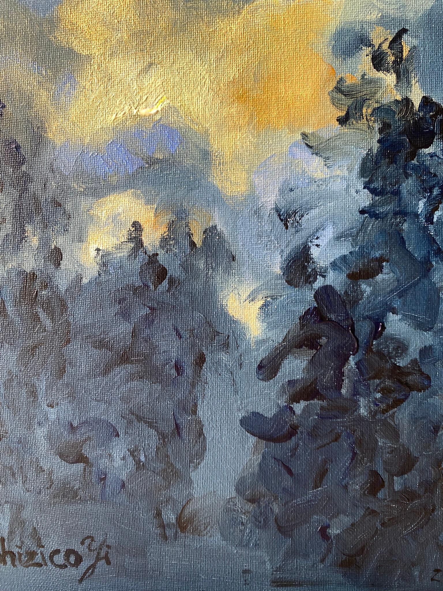 Sunset Song Series ist eines der ikonischsten Werke, die in der kommenden Einzelausstellung - Modern Ancient, GSY Studio Gallery, London, UK, gezeigt werden. 2025 - eine leuchtende Sammlung neuester Kunstwerke, die wir mit Begeisterung