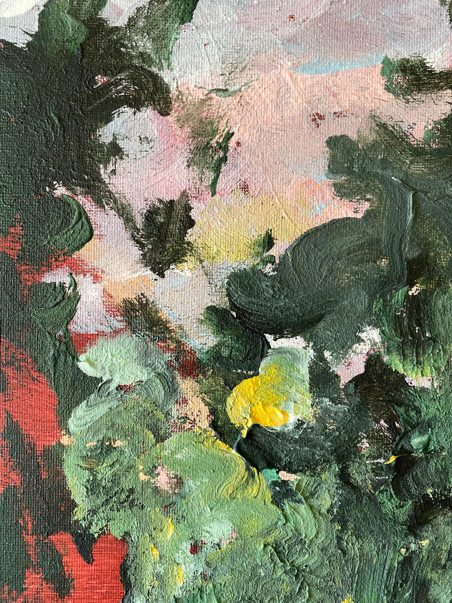 Original-Sunset Song-British Awarded Artist-Impressionism-Plein Air evening oil For Sale 7