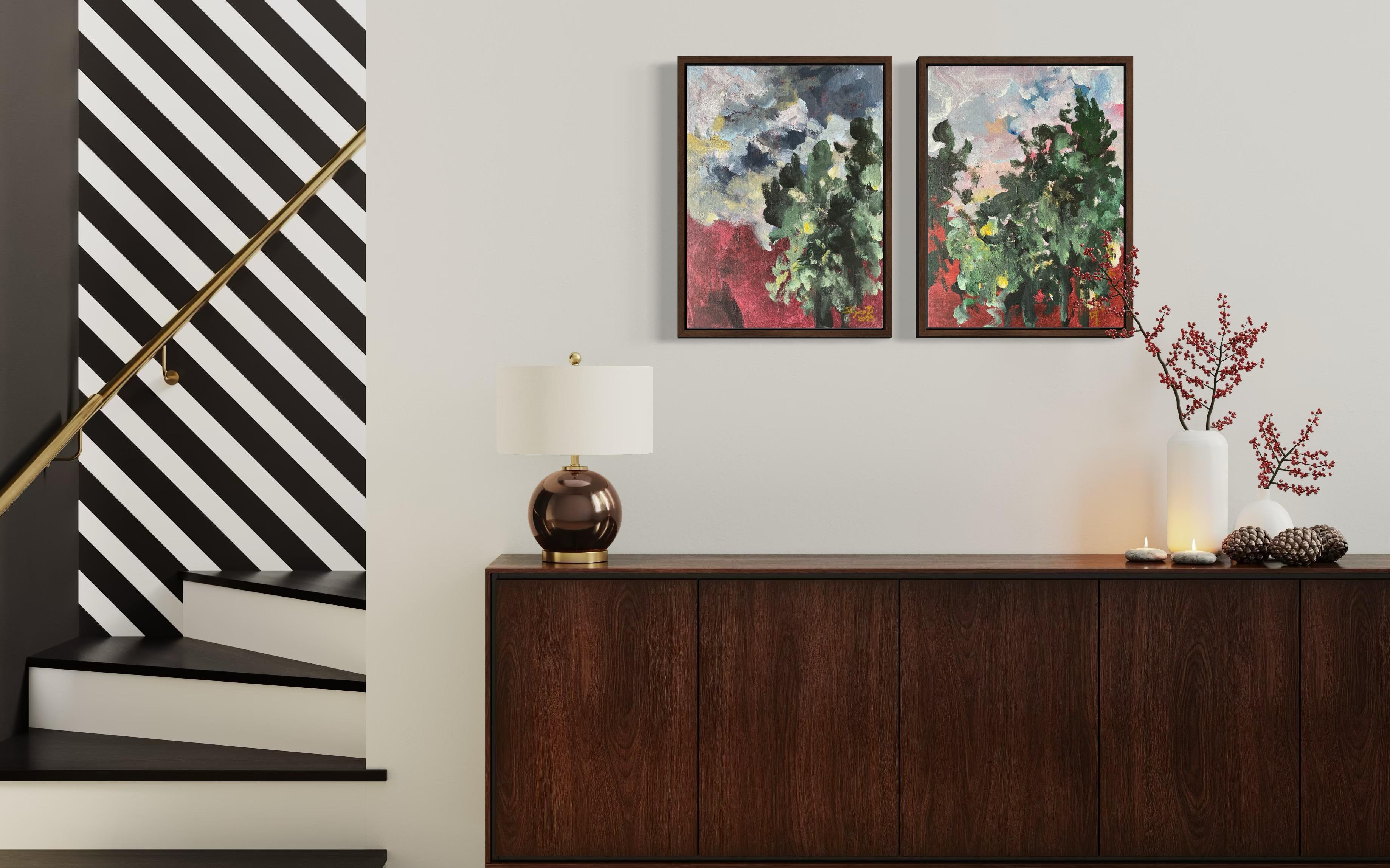 Original-Sunset Song-British Awarded Artist-Impressionism-Plein Air Abend-Ölgemälde, Original im Angebot 13