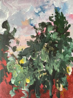 Original-Sunset Song-British Awarded Artist-Impressionism-Plein Air evening oil