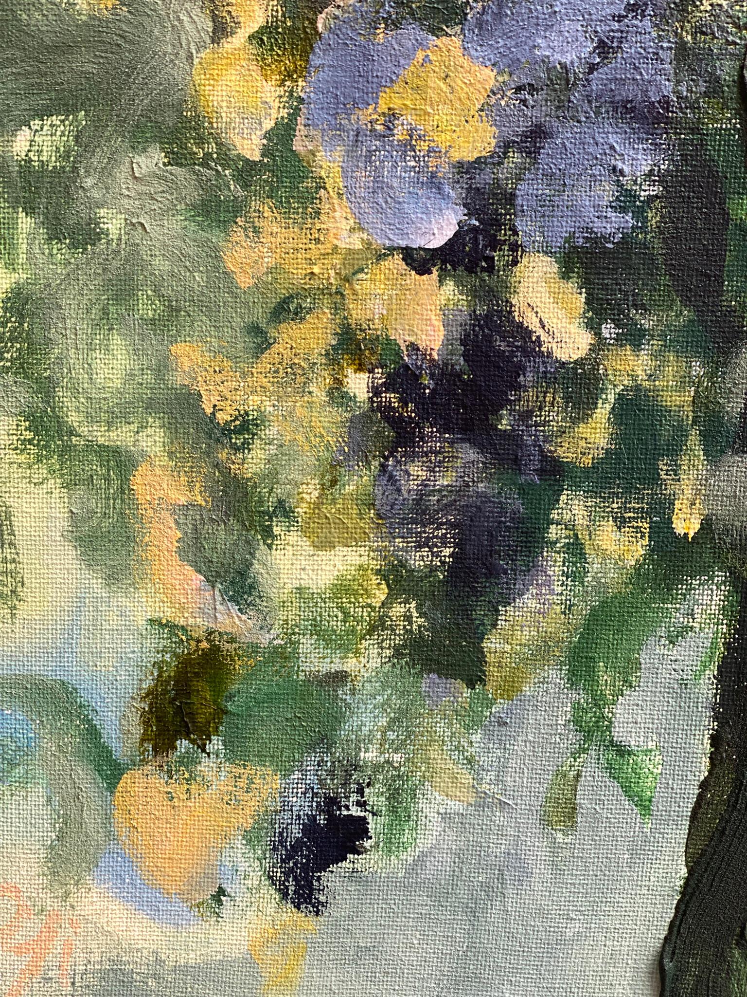 Original-Sunset Song-en plein air Oil-British Awarded Artist-Lime Tree vs sunset For Sale 6