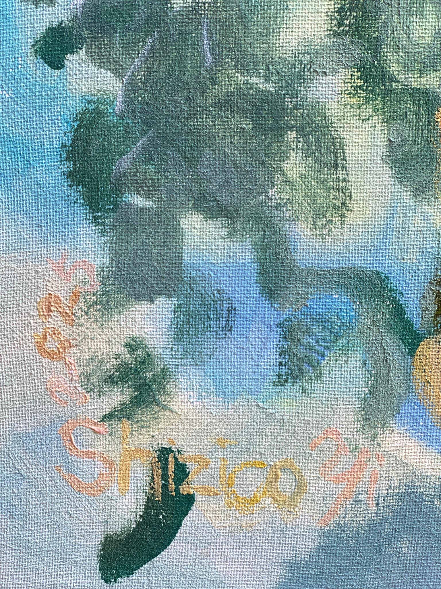 Original-Sunset Song-en plein air Oil-British Awarded Artist-Lime Tree vs sunset For Sale 7