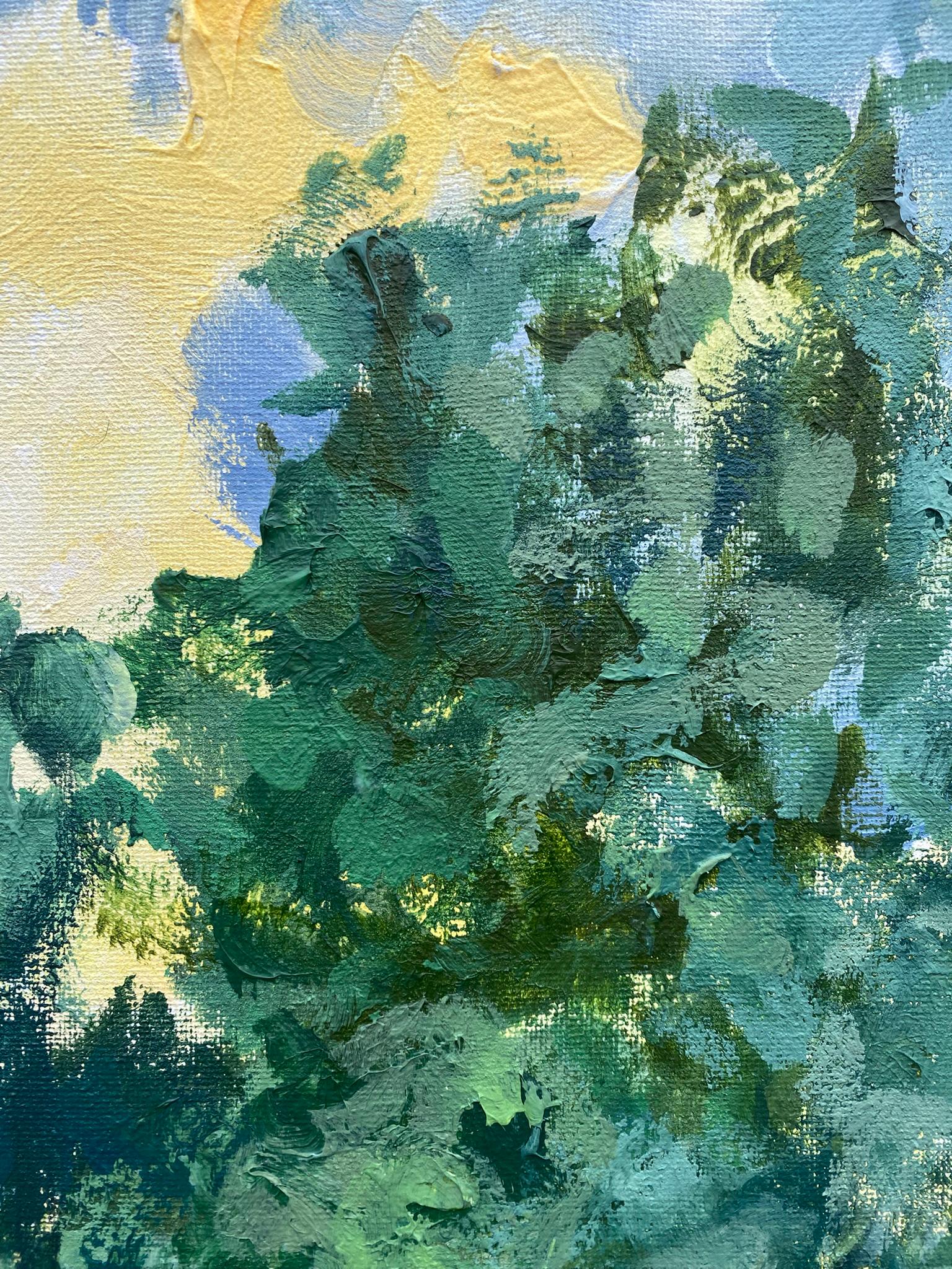 Sunset Song Series, una luminosa collezione delle ultime opere d'arte che siamo entusiasti di presentare e che sono presenti nel catalogo della prossima Summer Exhibition, K.K. , 2025
Dipinto interamente en plein air in penombra nelle ore del