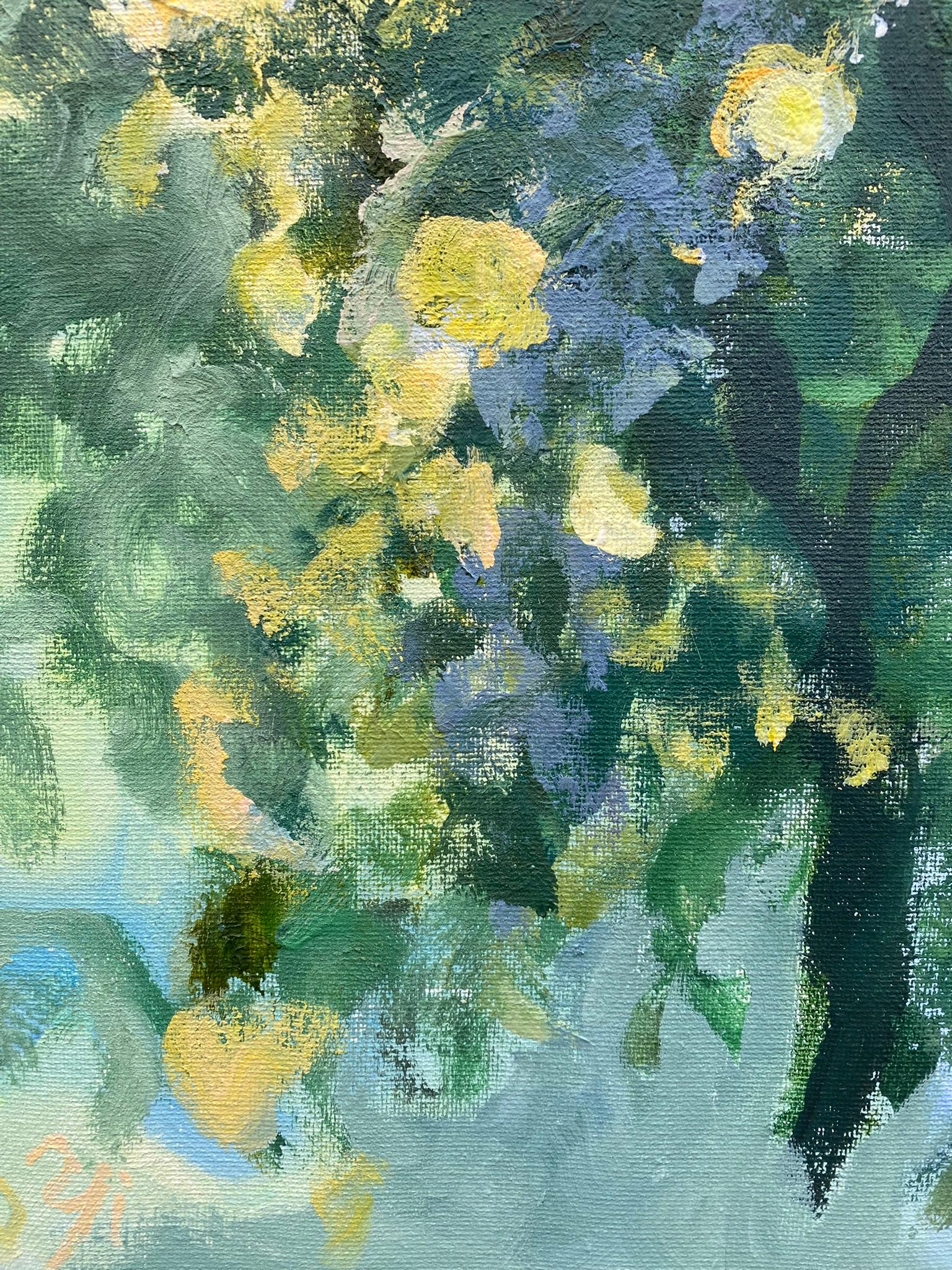Originale-Sunset Song-en plein air Olio-Artista britannico premiato-Paesaggio moderno in vendita 1