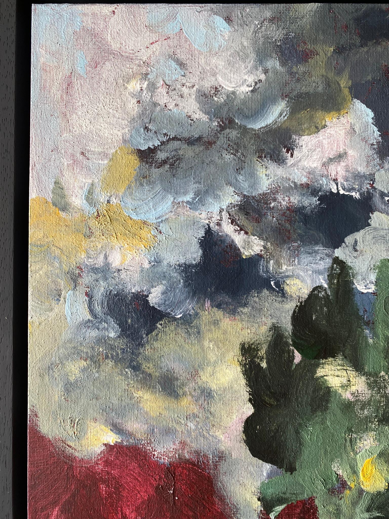Original-Sunset Song II-British Awarded Artist-Impressionism-Plein Air Abend (Grau), Abstract Painting, von Shizico Yi