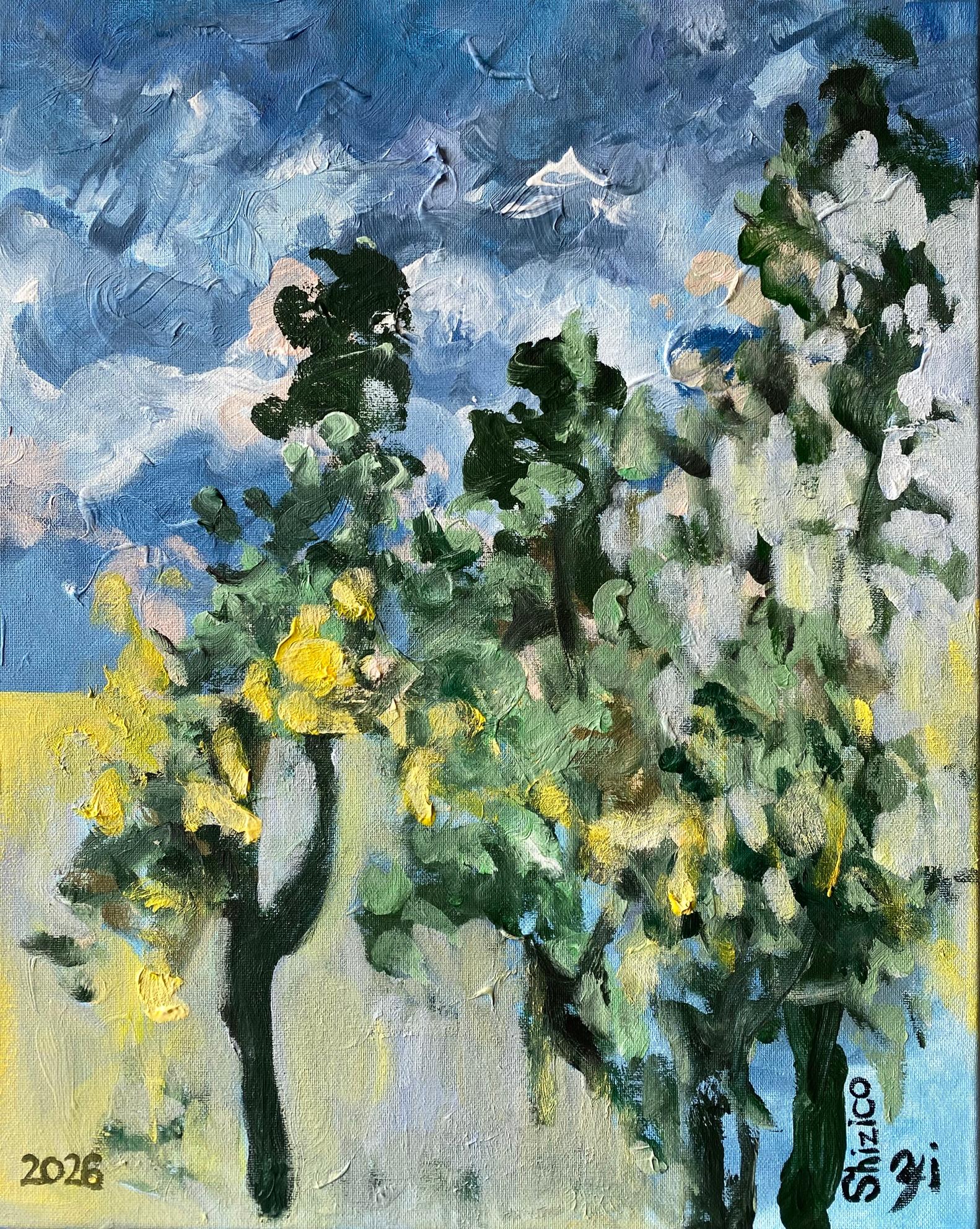 Original-Sunset Song-New Abstract-British Awarded Artist-en plein air-oil canvas