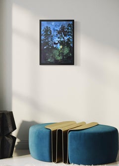 Original-Sunset Song: La noche-Artista británico premiado-Impresionismo-Plein Air