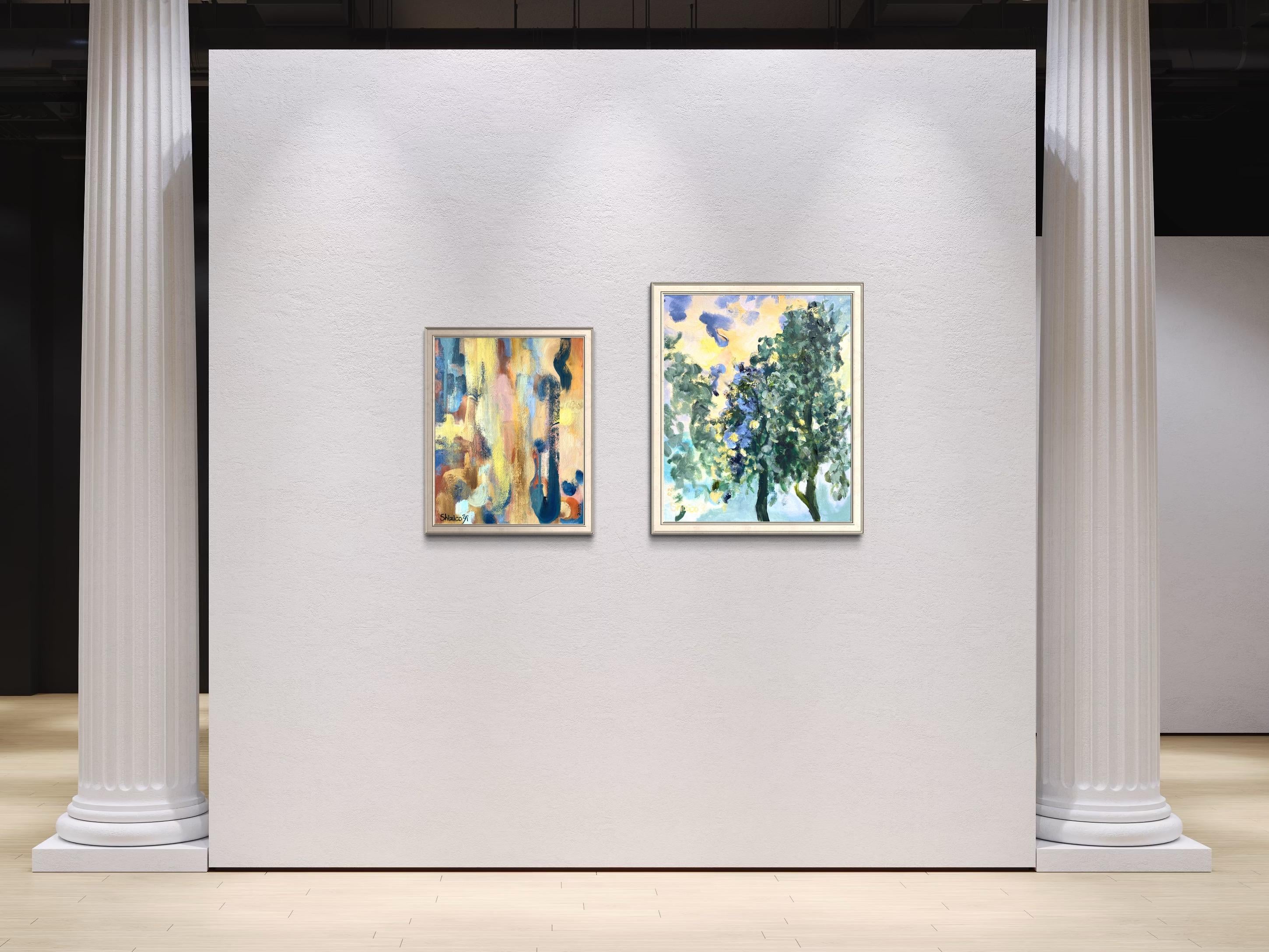 Original-Sunshine Factory 2025-British Awarded Artist-Abstract Öl auf Leinwand (Braun), Abstract Painting, von Shizico Yi