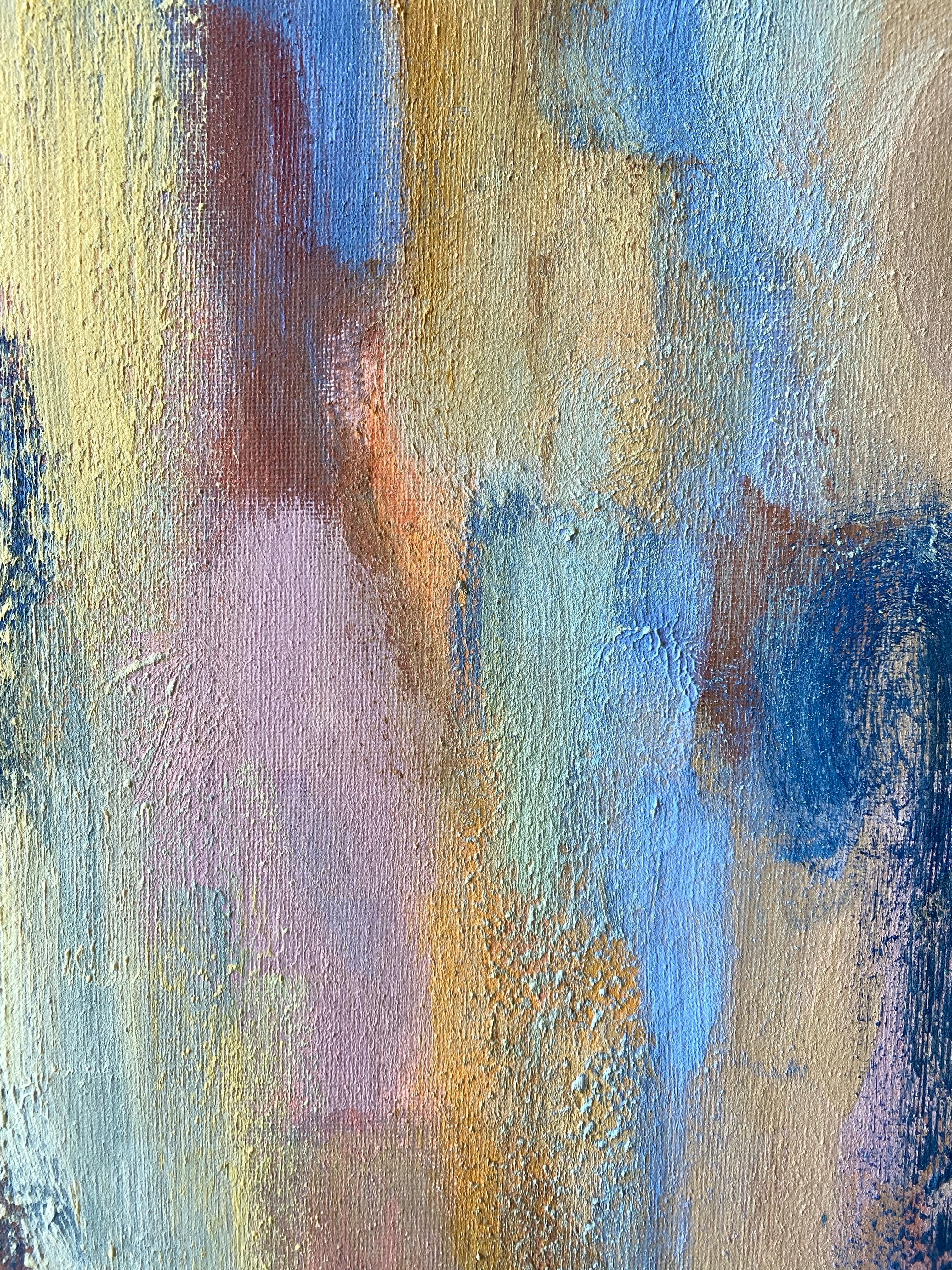 Original-Sunshine Factory 2025-British Awarded Artist-Abstract Oil on canvas - Brown Abstract Painting by Shizico Yi