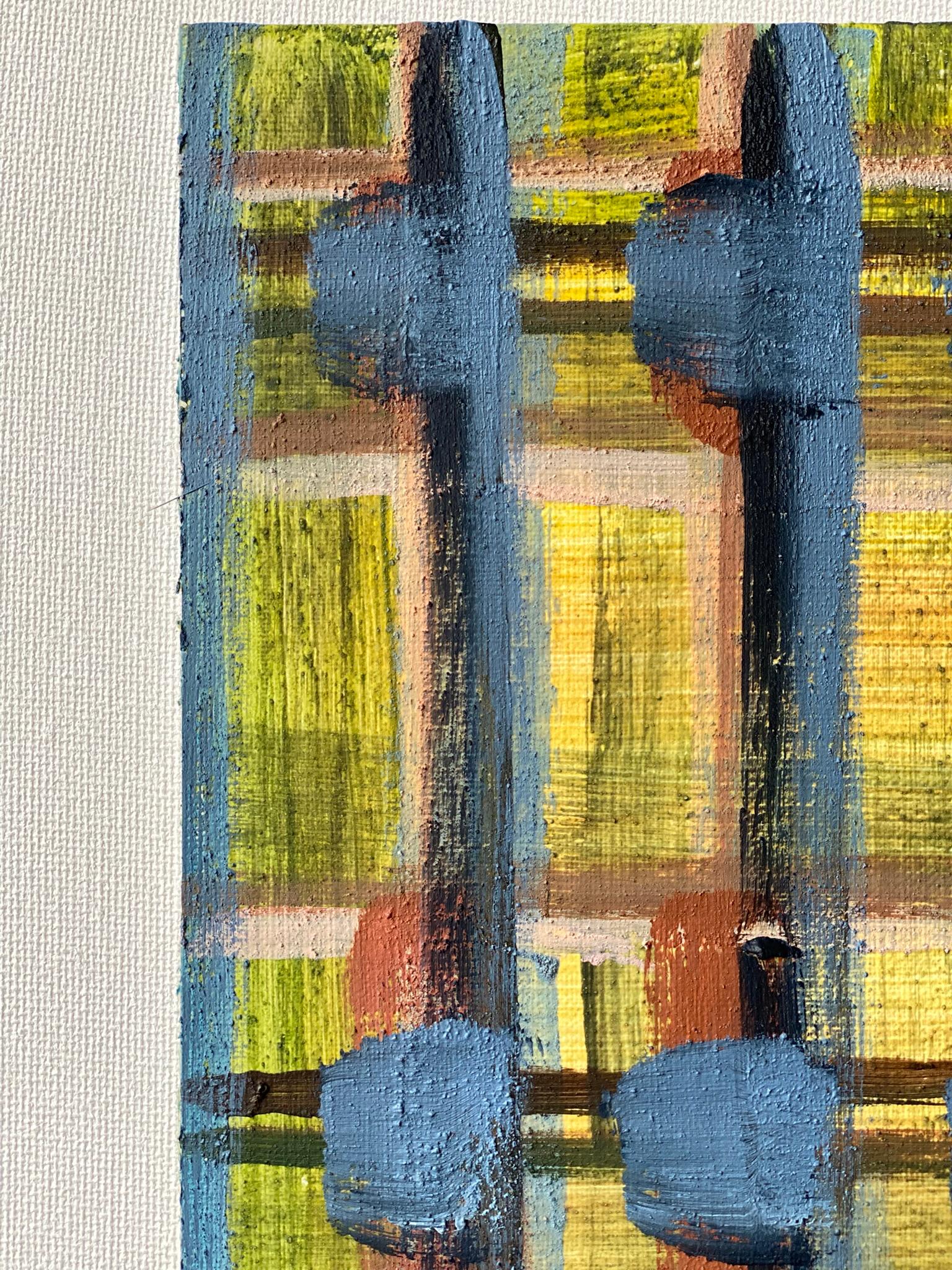 Original The Weaver Diptych-Tartan inspired-British Awarded Artist-huile sur papier en vente 4
