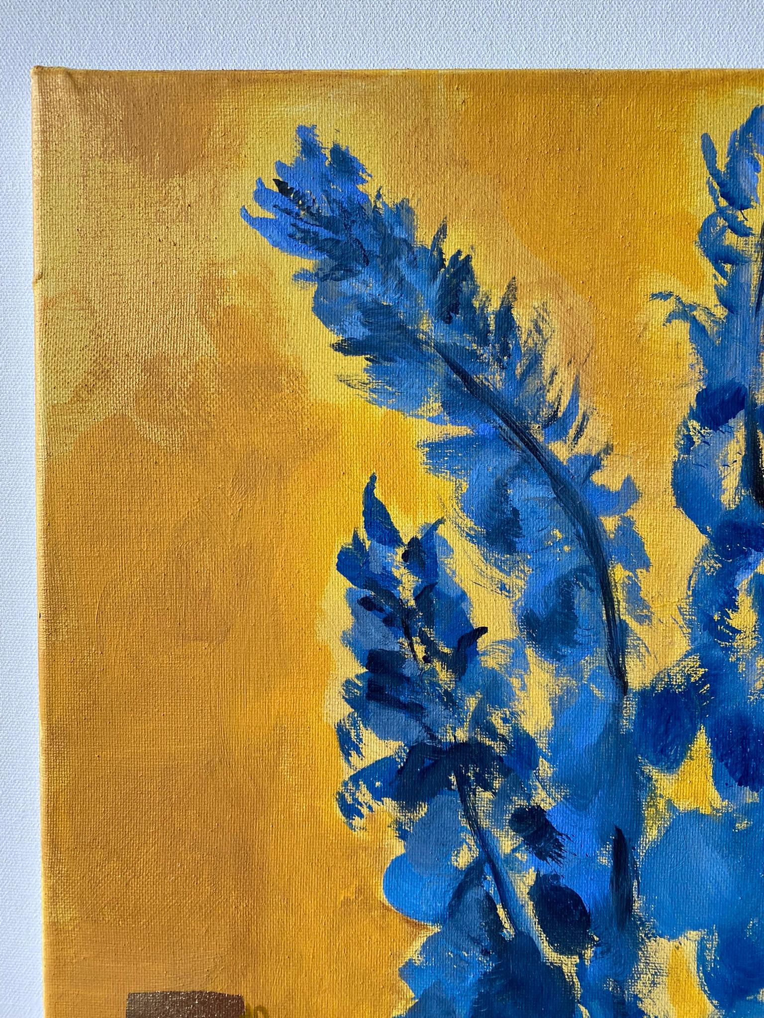 Trittico originale-Scuola britannica-Artista premiato britannico-foglia d'oro-impressione in vendita 11