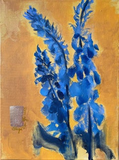 Trittico originale-Scuola britannica-Artista premiato britannico-foglia d'oro-impressione