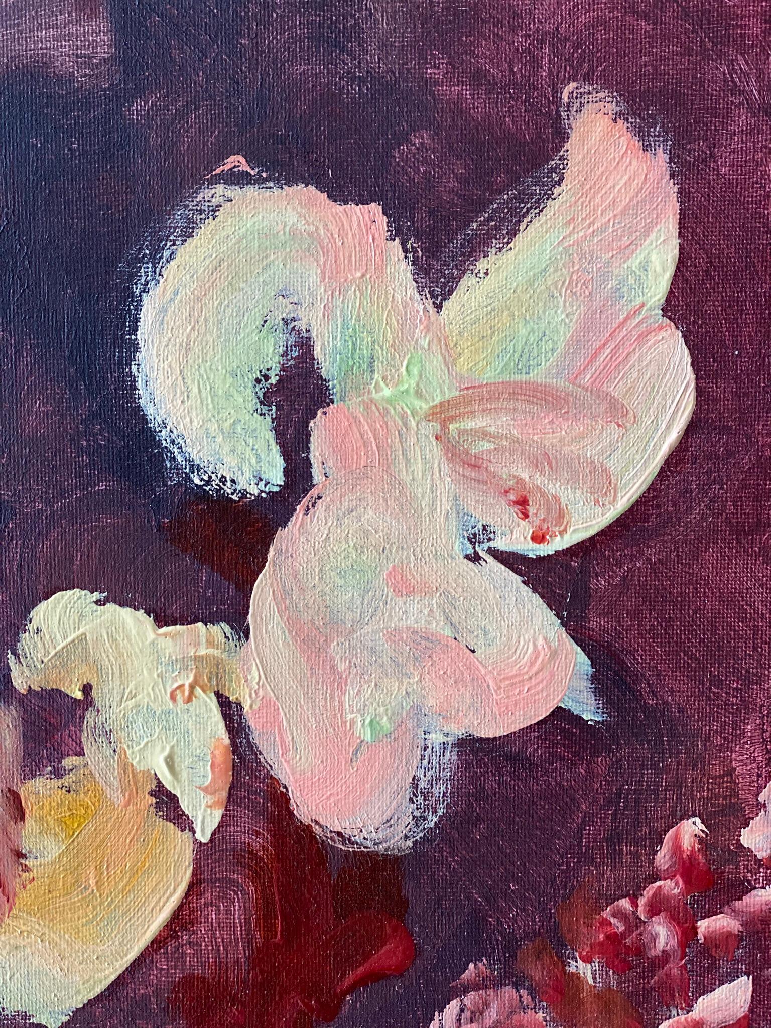 Original 3 Schwestern-Triptychon-Britischer Preisträger-Gladiolen-Dahlien-Elderberry im Angebot 13