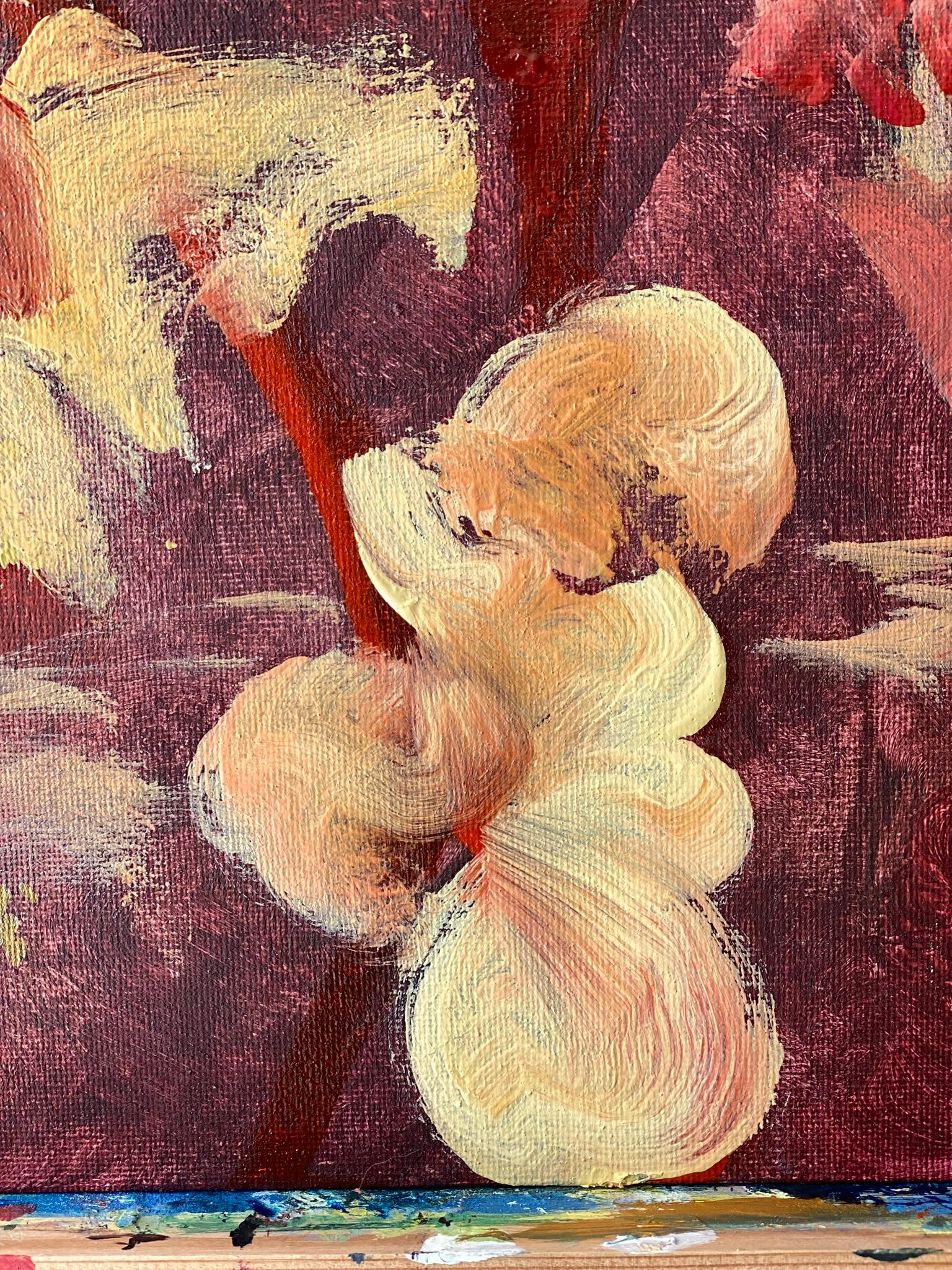 Original 3 Schwestern-Triptychon-Britischer Preisträger-Gladiolen-Dahlien-Elderberry im Angebot 14