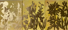 Original Triptych Landscape Memories-British Awarded Artist-Gold Leaf and oil