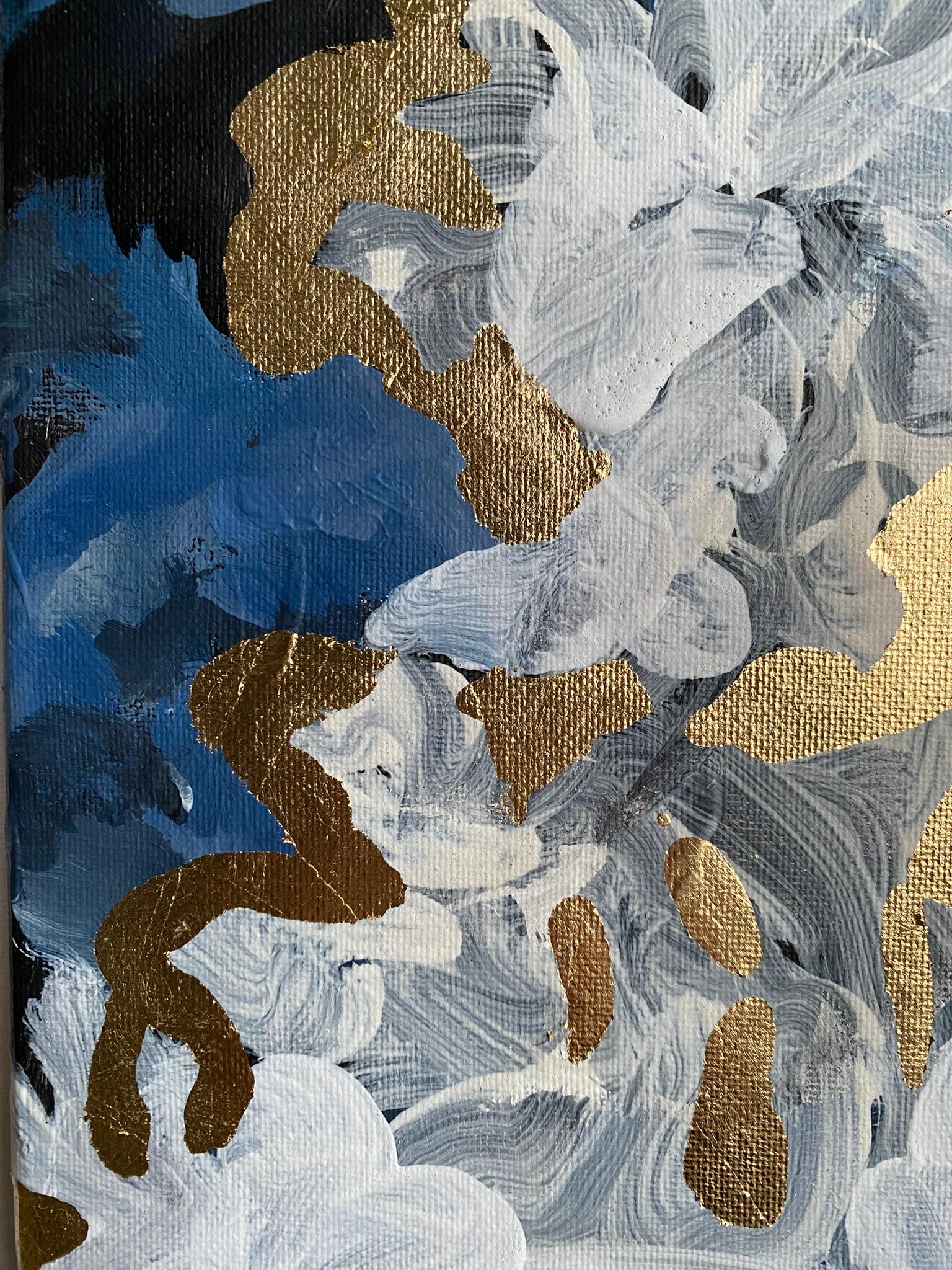 Original Triptych-Moonlit Jardin d'Hiver 1, 2, 3-British Awarded Artist-Impasto For Sale 14