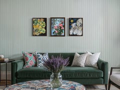 Original Triptych-Jardin d'Hiver and La vie Rose-British Awarded Artist-Impasto