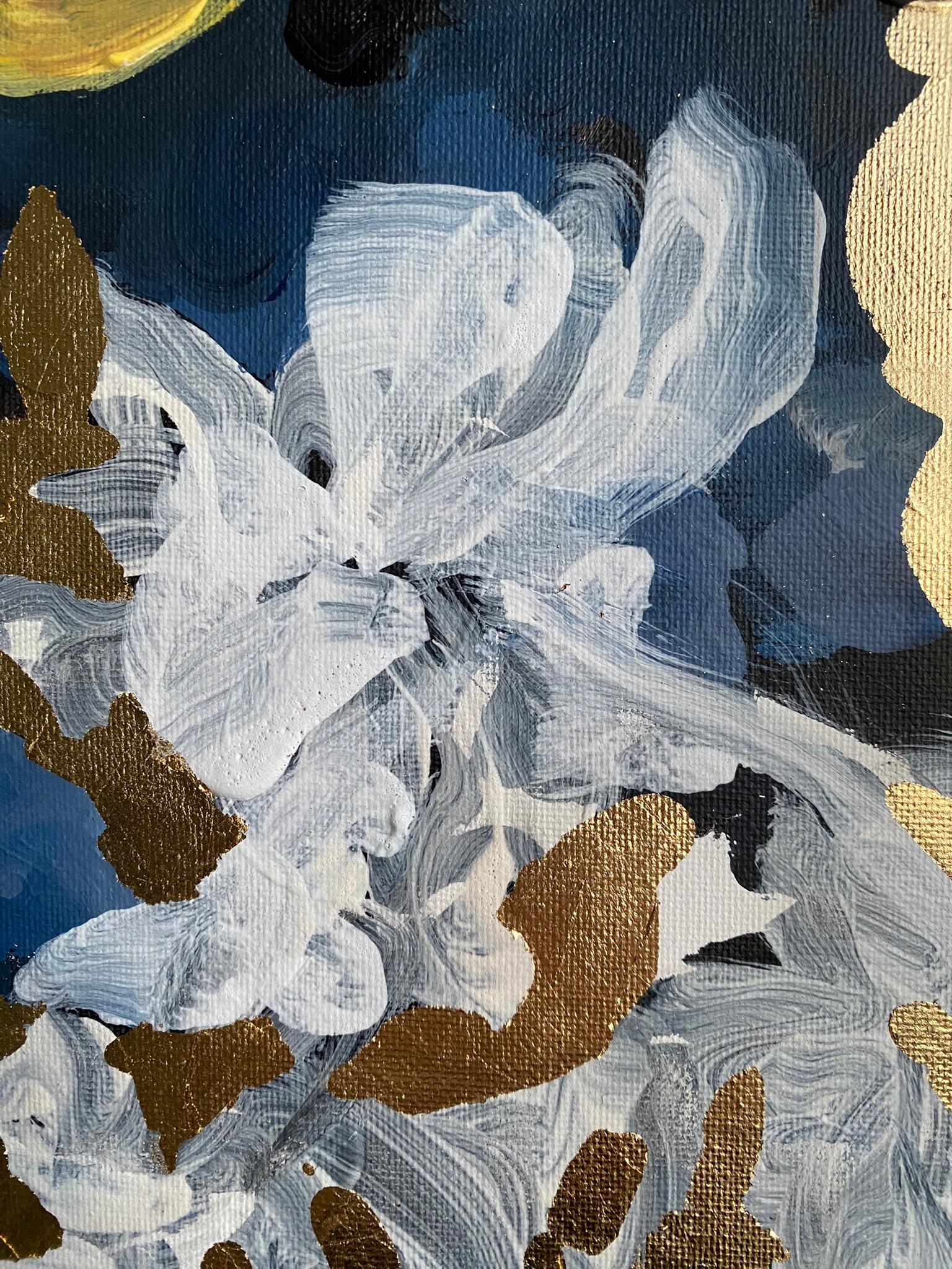 Original Triptych-Moonlit Jardin d'Hiver 1, 2, 3-British Awarded Artist-Impasto For Sale 15