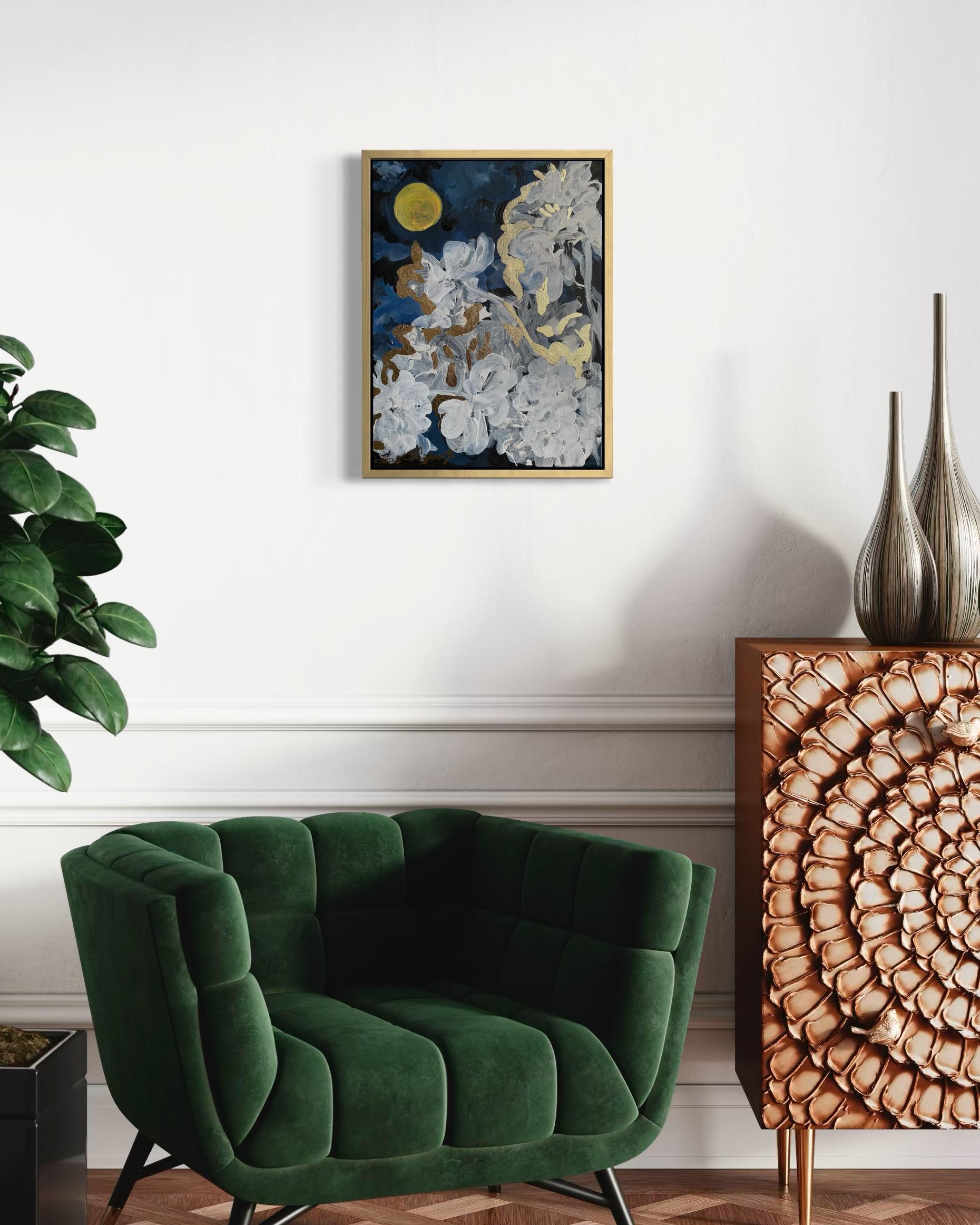 Original Triptych-Jardin d'Hiver and La vie Rose-British Awarded Artist-Impasto For Sale 1