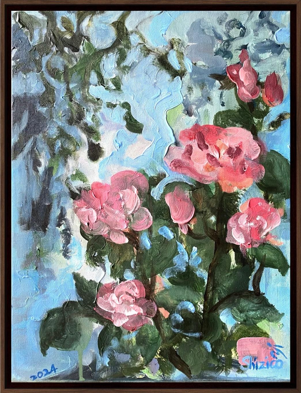 Original Triptych-Jardin d'Hiver and La vie Rose-British Awarded Artist-Impasto For Sale 2